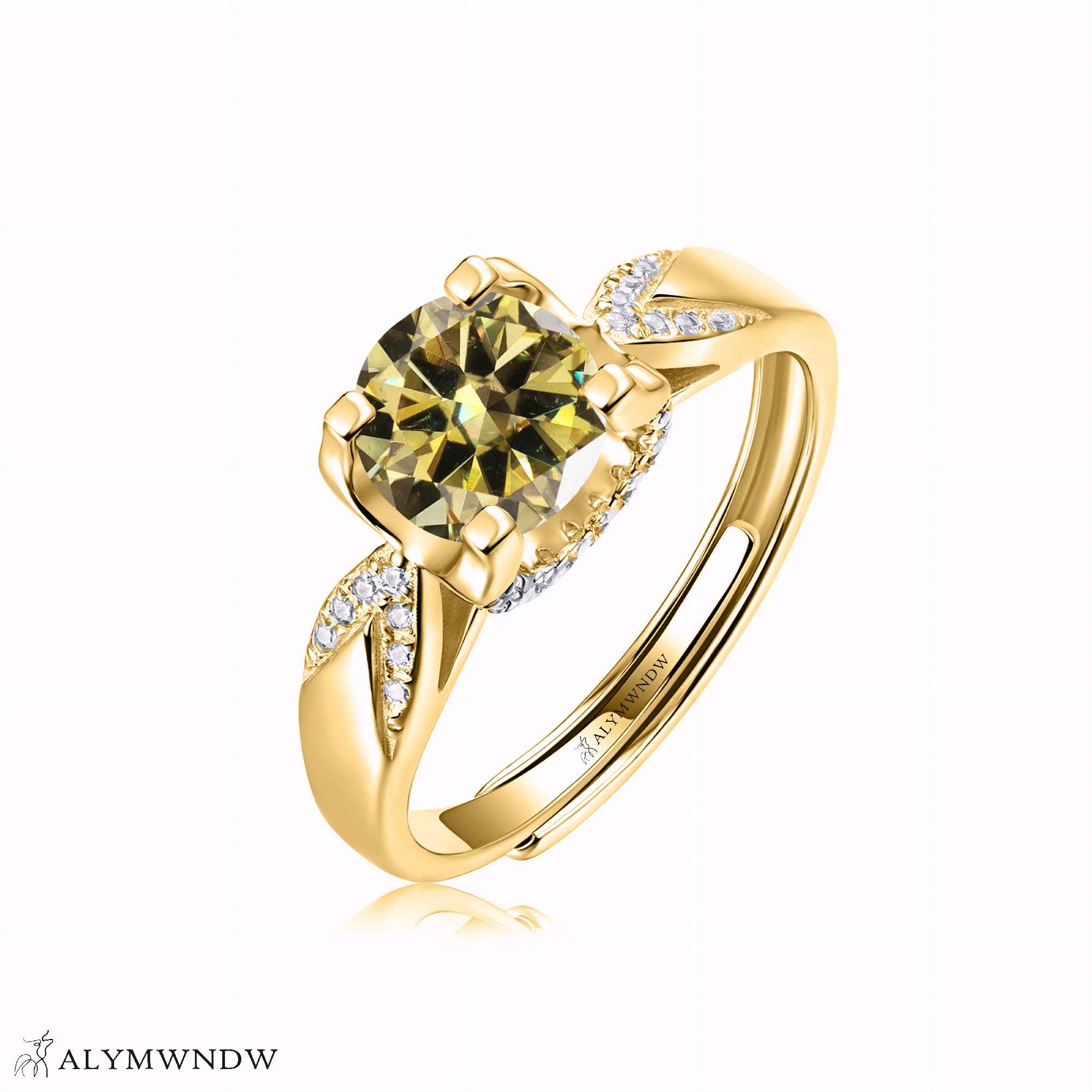 Alymwndw Jewellery Certified Lab Moissanite Ring – Elegant Luxury Craft - Alymwndw