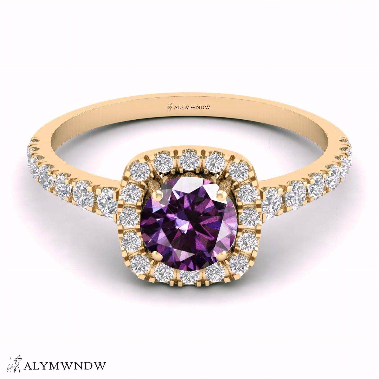 Alymwndw Jewellery Certified Lab Moissanite Ring – Elegant Signature Collection - Alymwndw