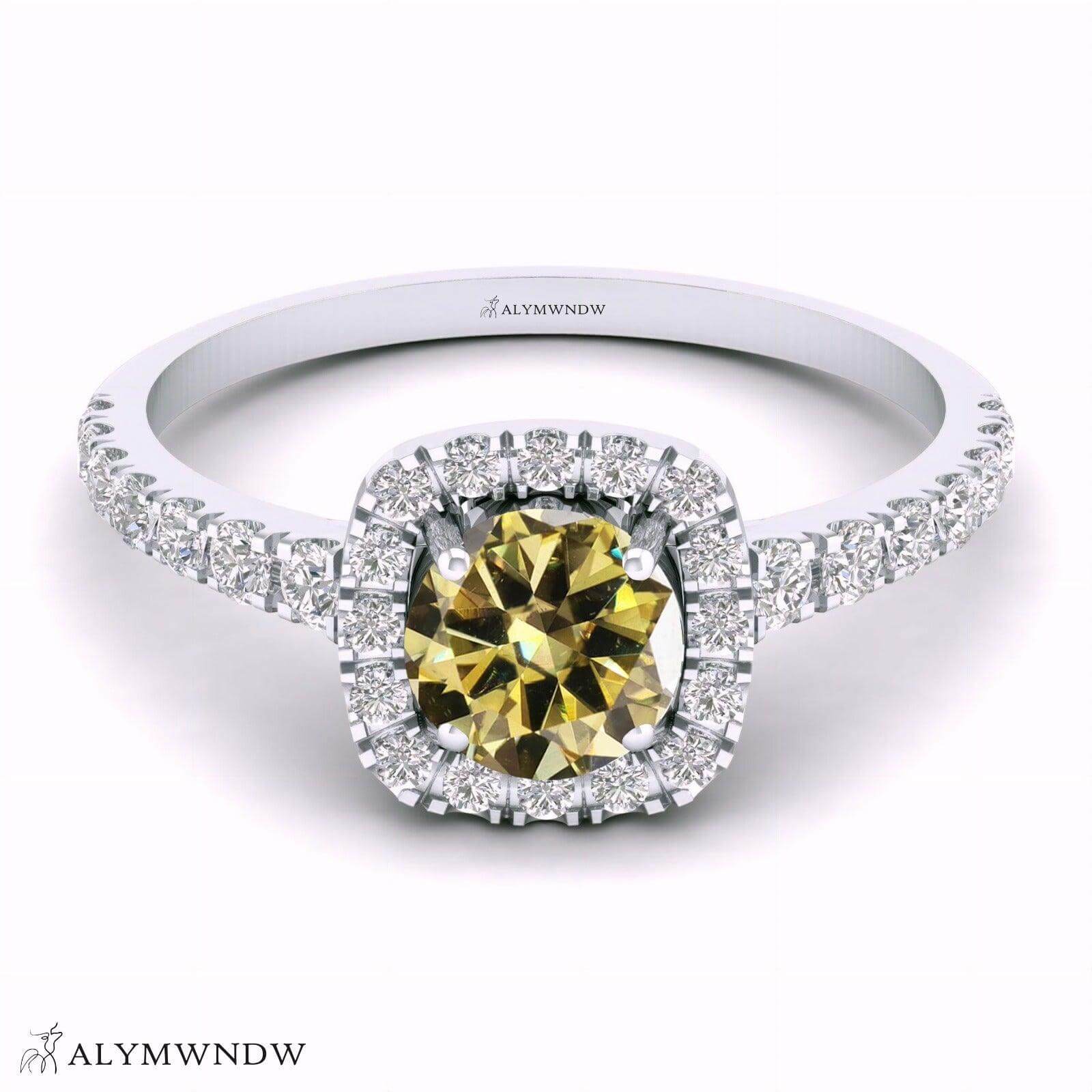 Alymwndw Jewellery Certified Lab Moissanite Ring – Elegant Signature Collection - Alymwndw