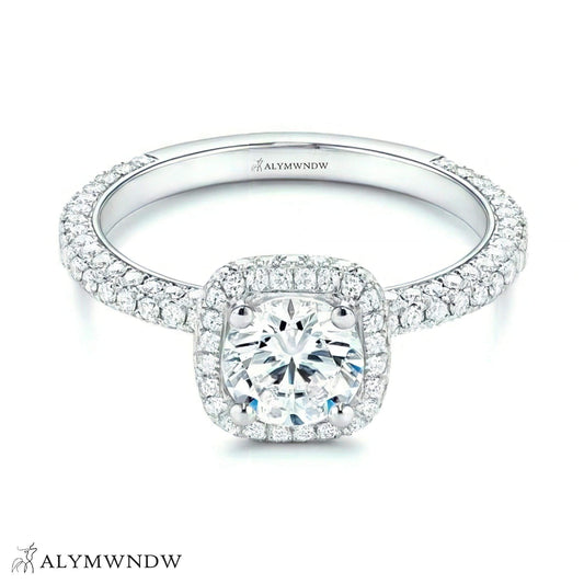 Alymwndw Jewellery Certified Lab Moissanite Ring – Elegant Signature Collection - Alymwndw