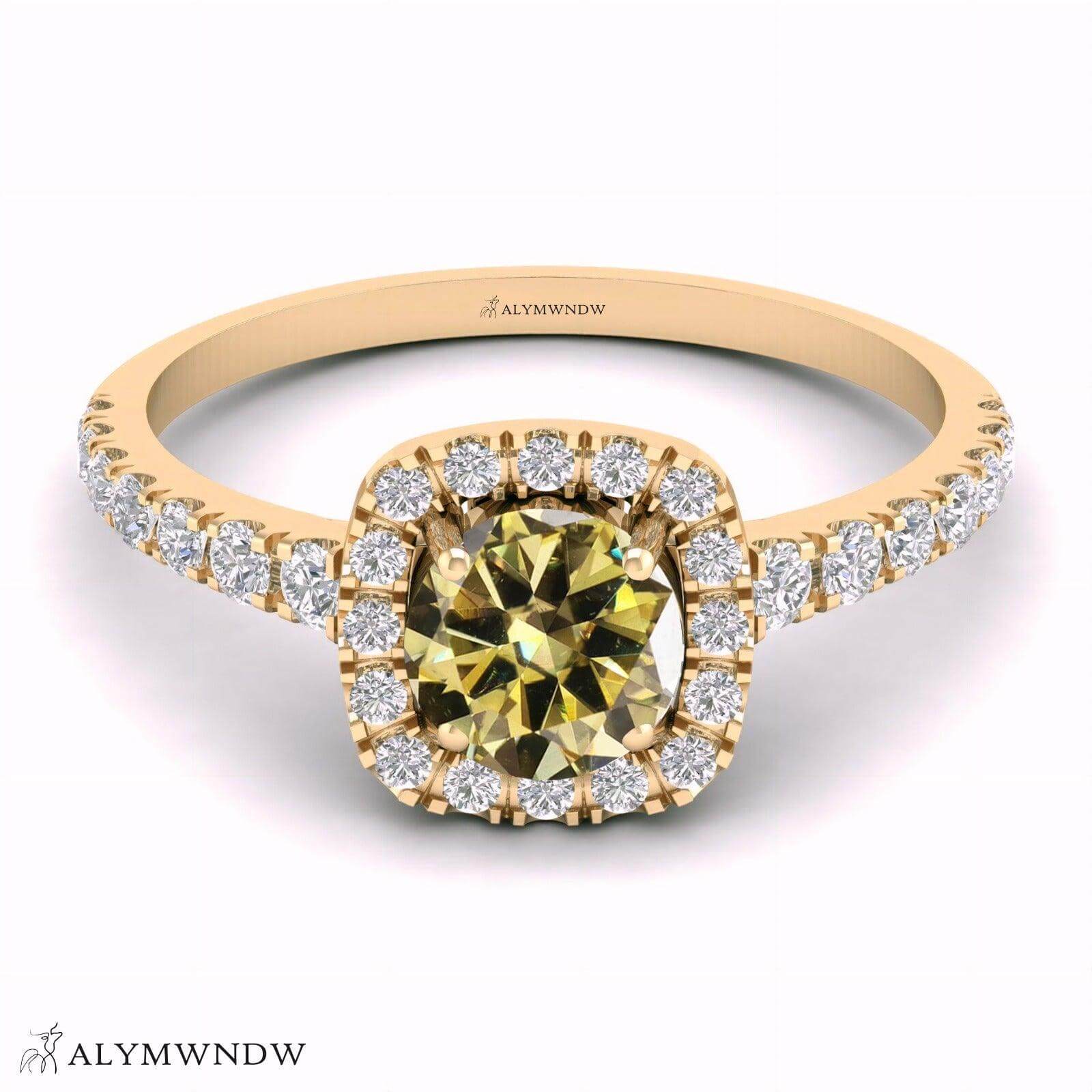 Alymwndw Jewellery Certified Lab Moissanite Ring – Elegant Signature Collection - Alymwndw