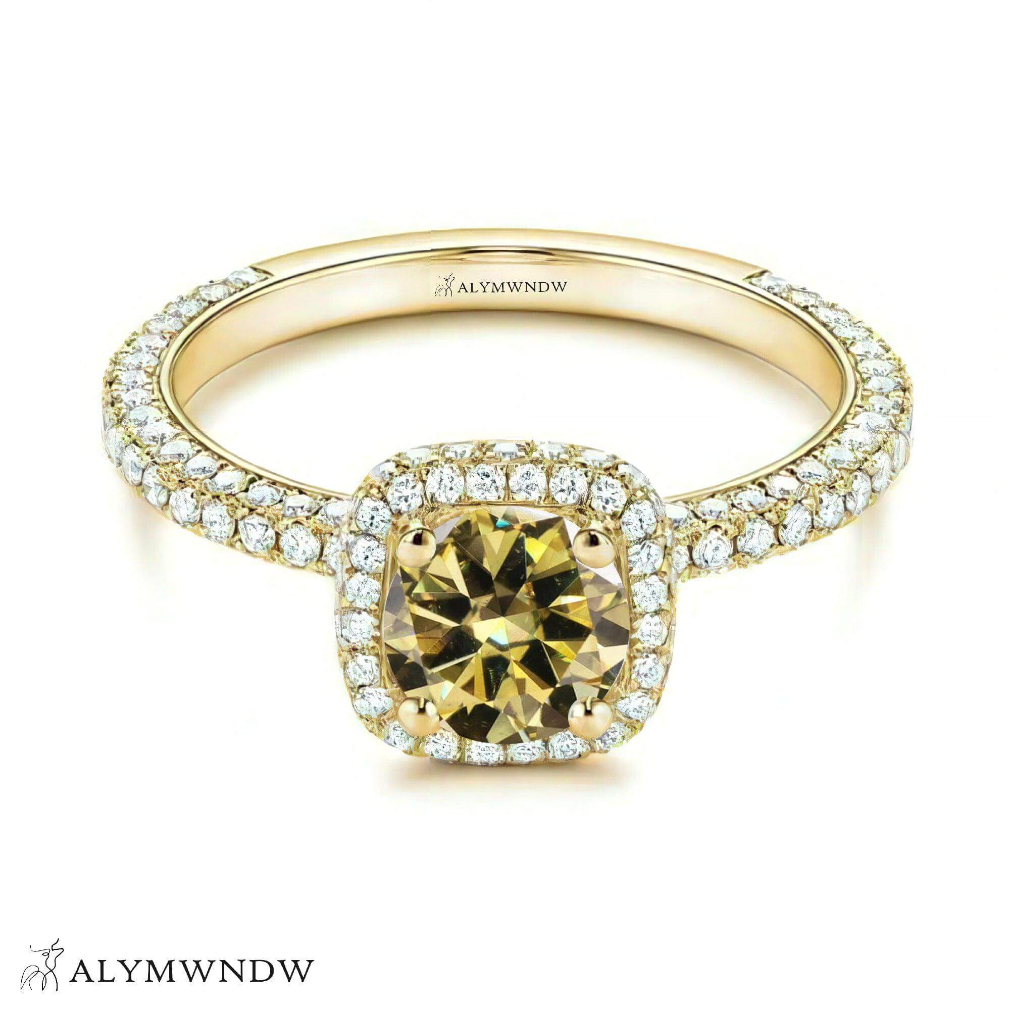 Alymwndw Jewellery Certified Lab Moissanite Ring – Elegant Signature Collection - Alymwndw