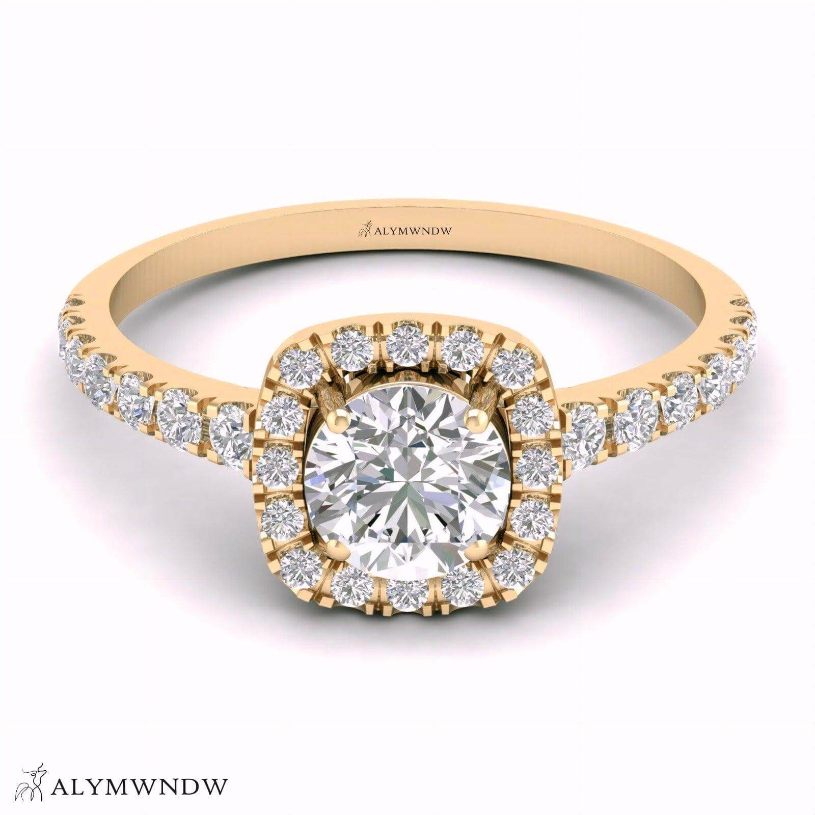 Alymwndw Jewellery Certified Lab Moissanite Ring – Elegant Signature Collection - Alymwndw