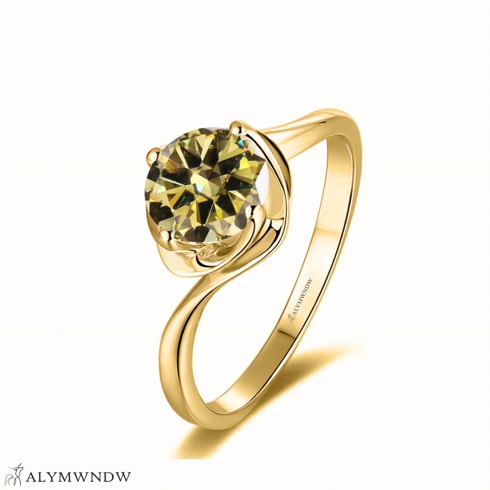 Alymwndw Jewellery Certified Lab Moissanite Ring – Elegant Signature Craft - Alymwndw