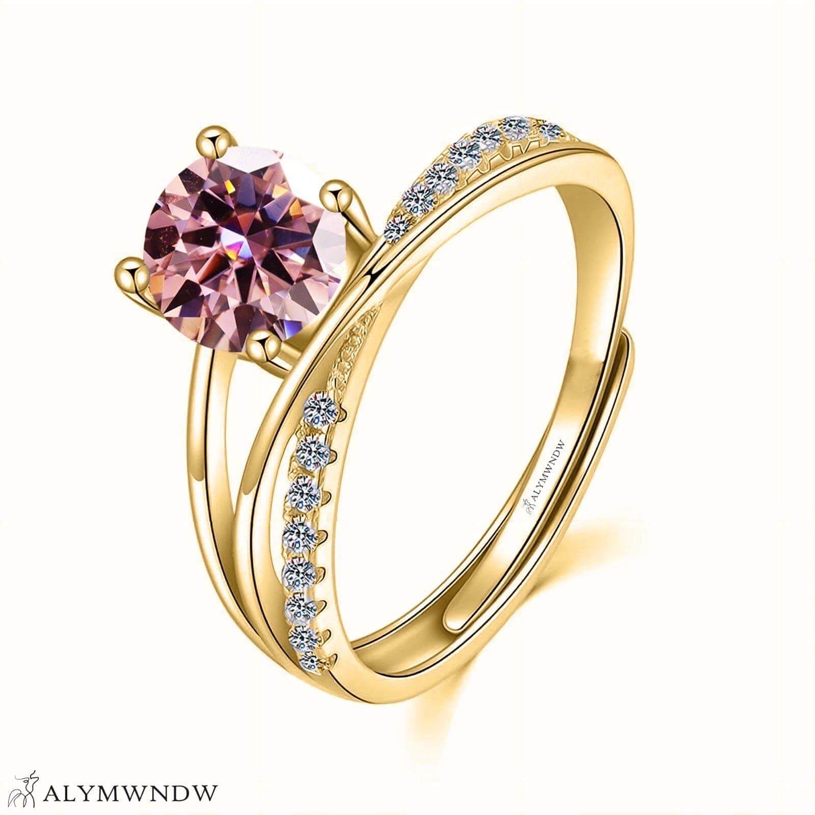Alymwndw Jewellery Certified Lab Moissanite Ring – Elegant Signature Design - Alymwndw