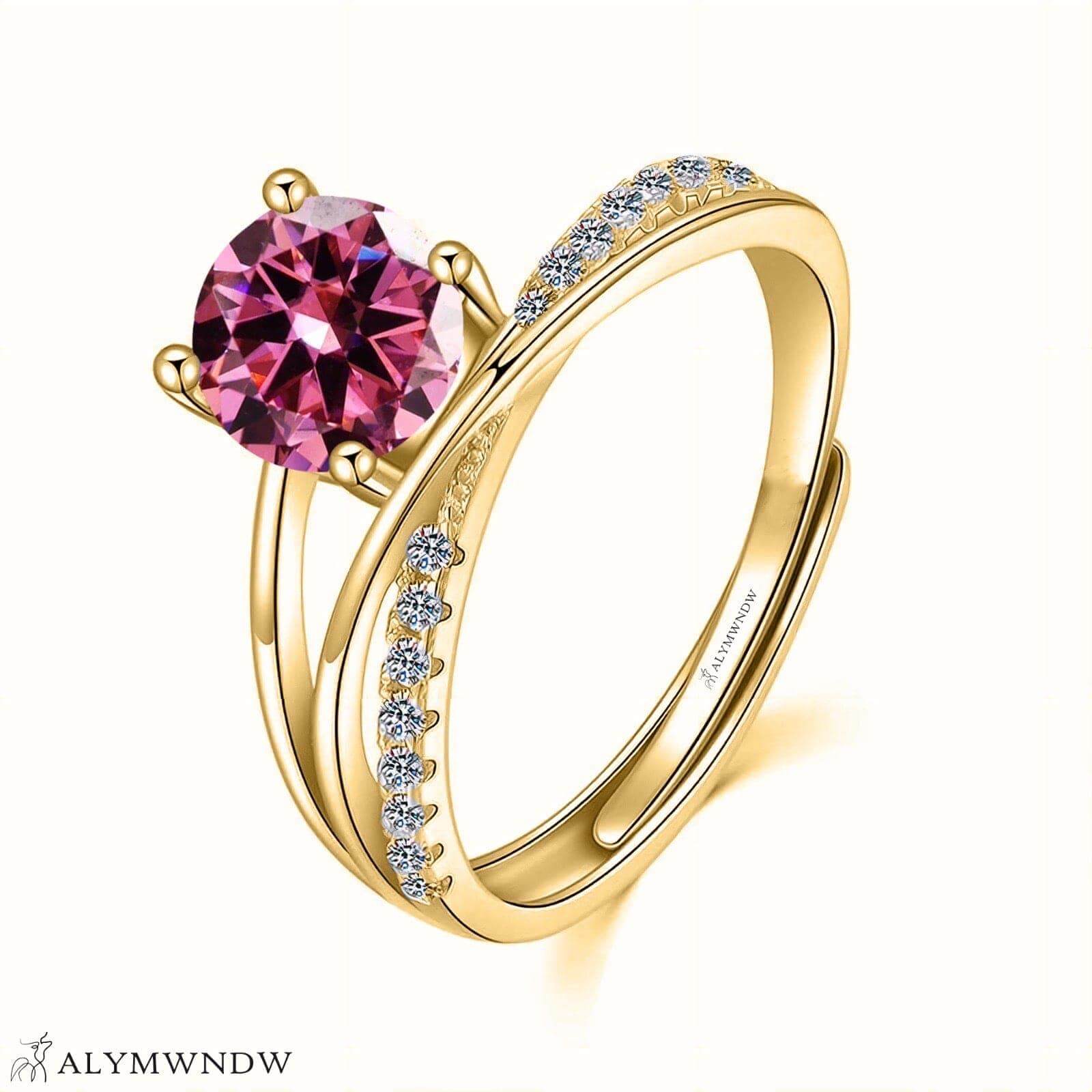 Alymwndw Jewellery Certified Lab Moissanite Ring – Elegant Signature Design - Alymwndw
