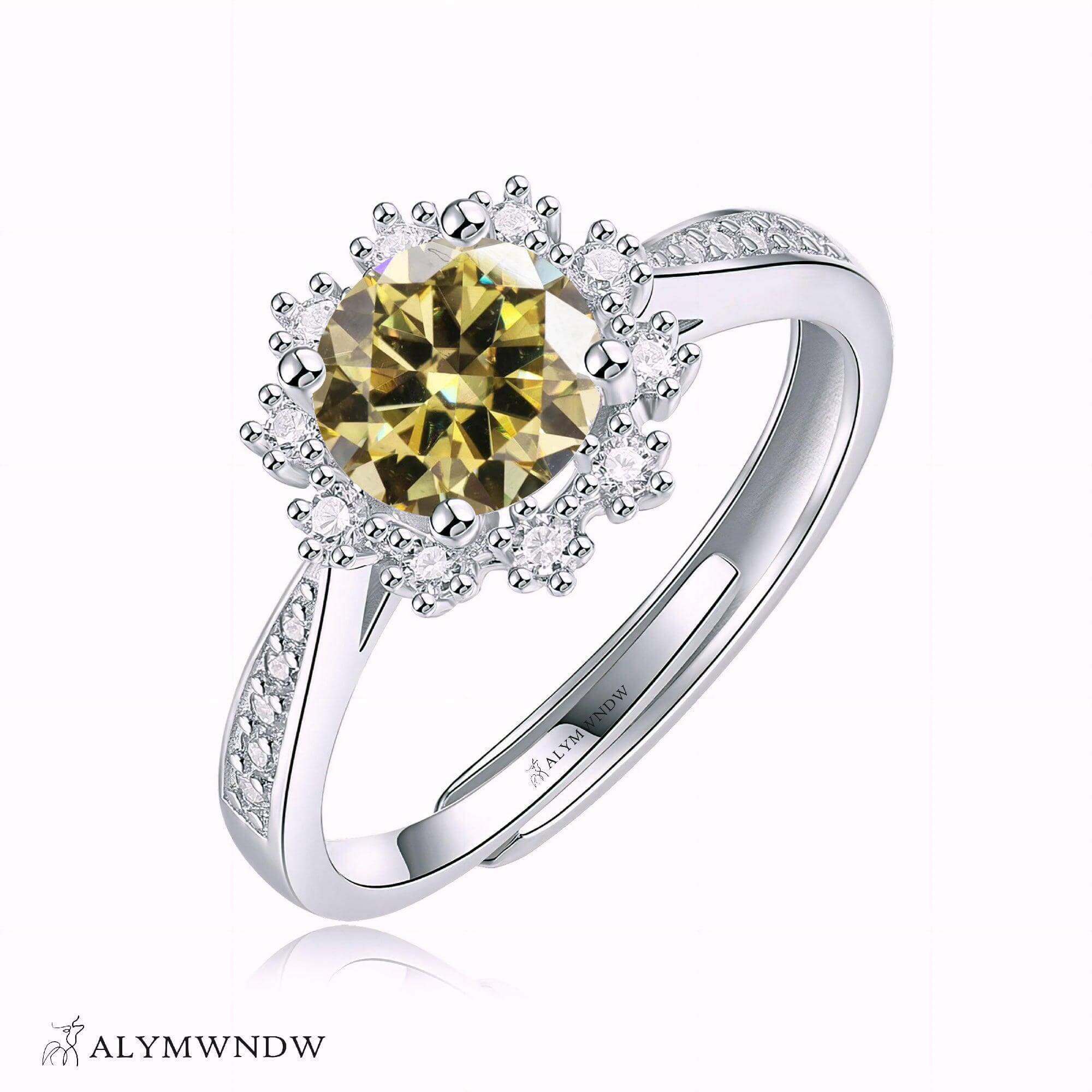 Alymwndw Jewellery Certified Lab Moissanite Ring – Elegant Timeless Collection - Alymwndw