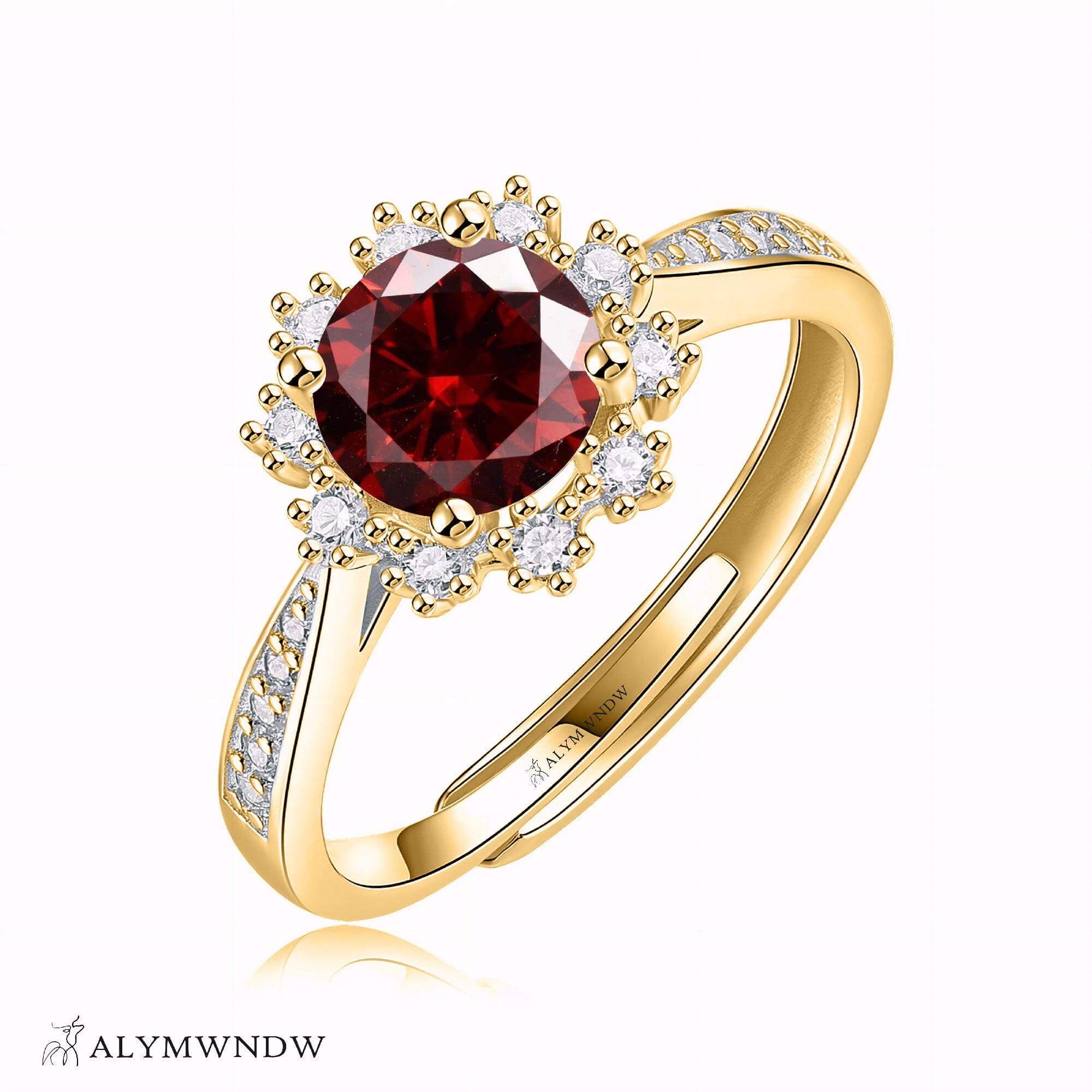 Alymwndw Jewellery Certified Lab Moissanite Ring – Elegant Timeless Collection - Alymwndw