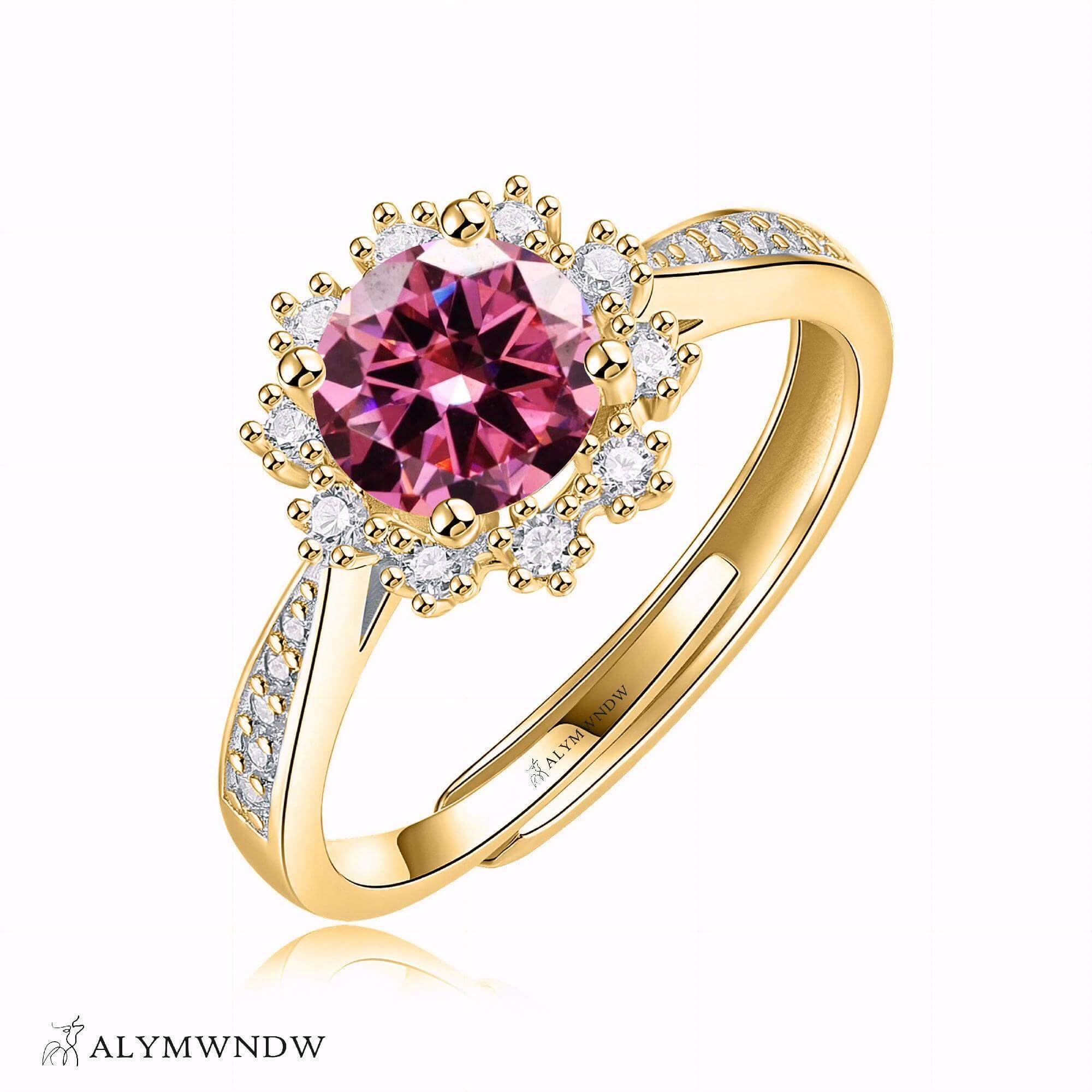 Alymwndw Jewellery Certified Lab Moissanite Ring – Elegant Timeless Collection - Alymwndw