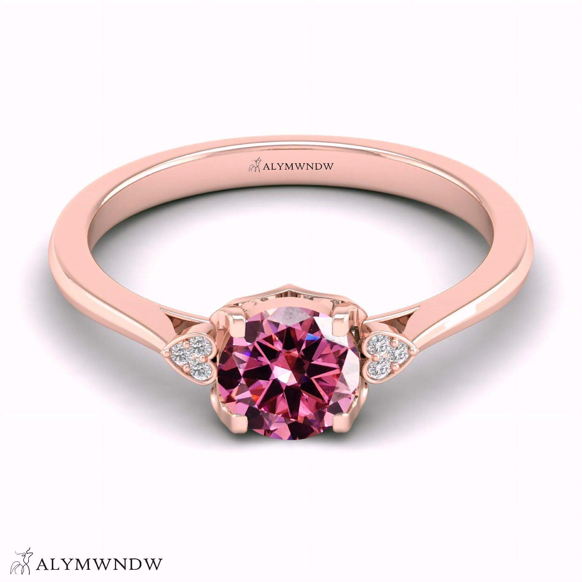 Alymwndw Jewellery Certified Lab Moissanite Ring – Elegant Timeless Collection - Alymwndw