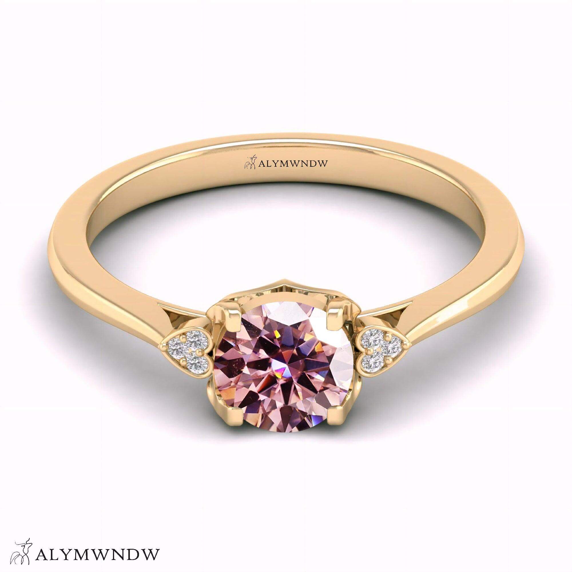 Alymwndw Jewellery Certified Lab Moissanite Ring – Elegant Timeless Collection - Alymwndw