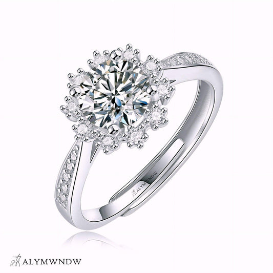 Alymwndw Jewellery Certified Lab Moissanite Ring – Elegant Timeless Collection - Alymwndw