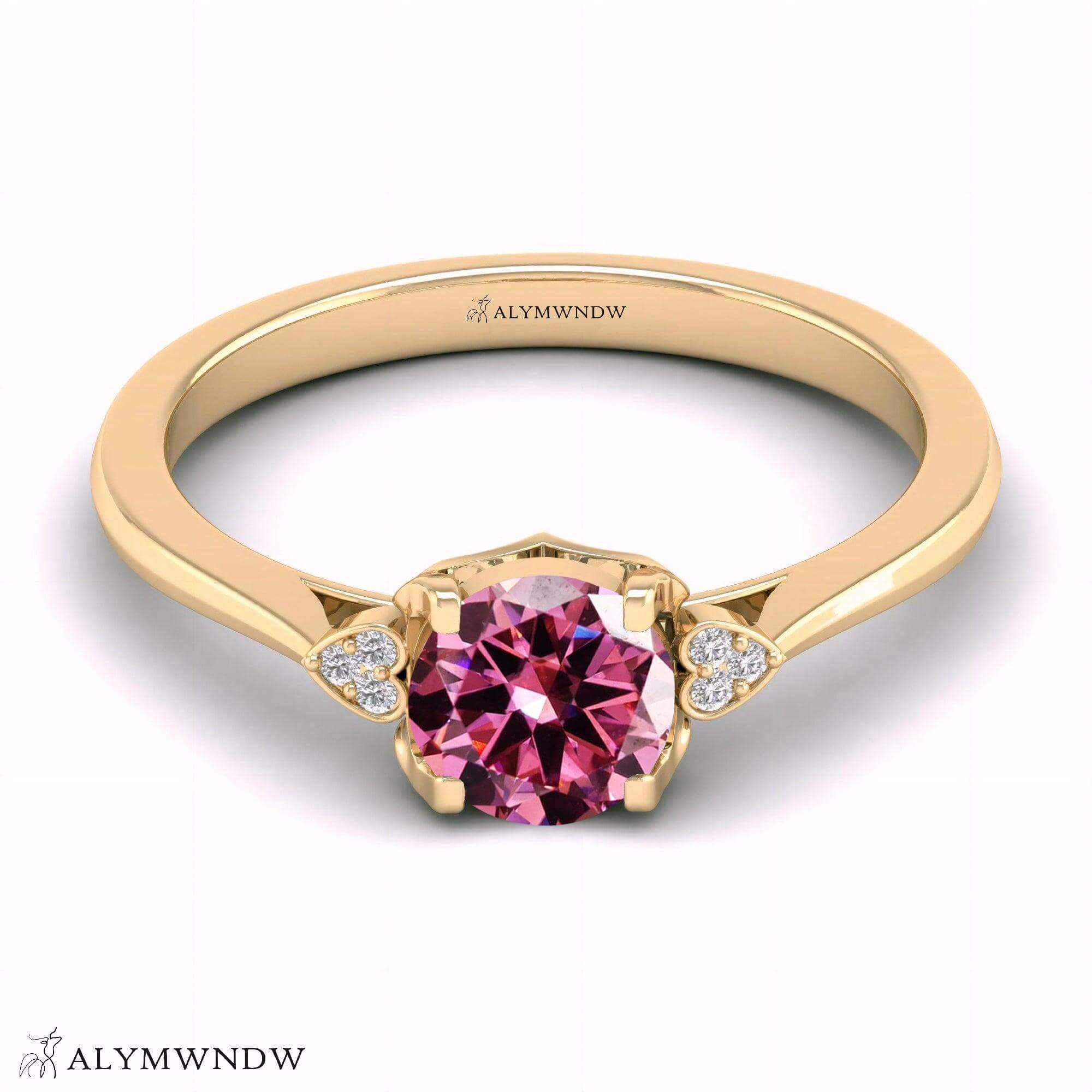Alymwndw Jewellery Certified Lab Moissanite Ring – Elegant Timeless Collection - Alymwndw