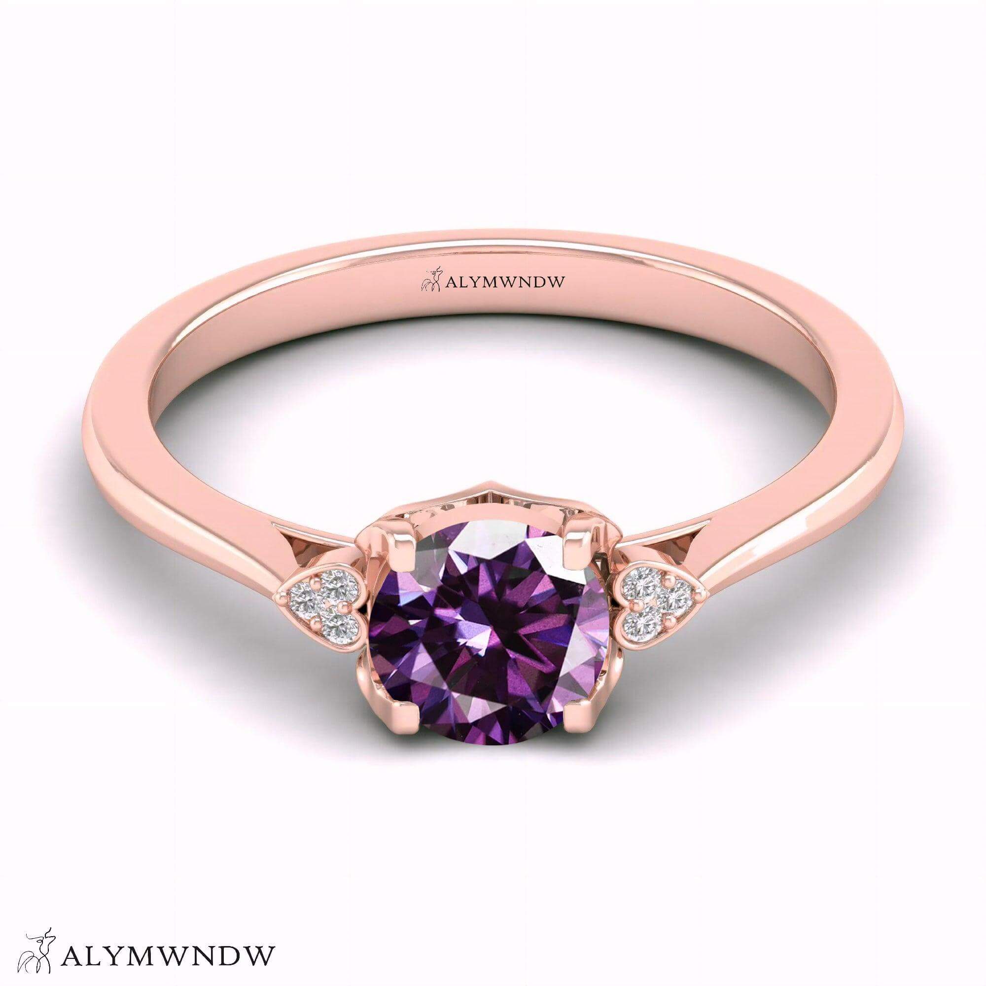 Alymwndw Jewellery Certified Lab Moissanite Ring – Elegant Timeless Collection - Alymwndw