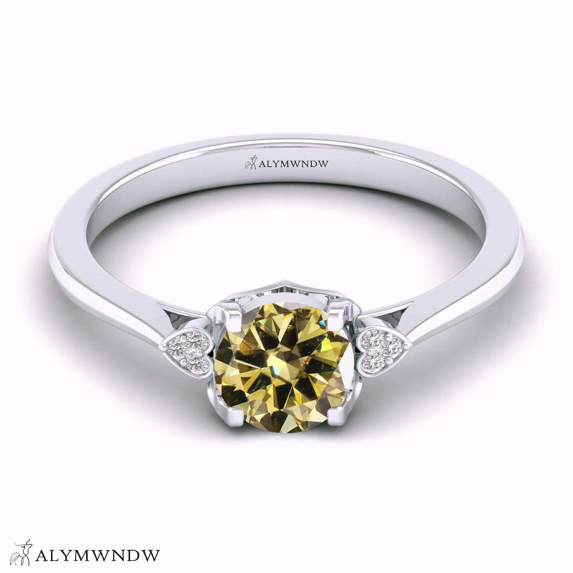 Alymwndw Jewellery Certified Lab Moissanite Ring – Elegant Timeless Collection - Alymwndw