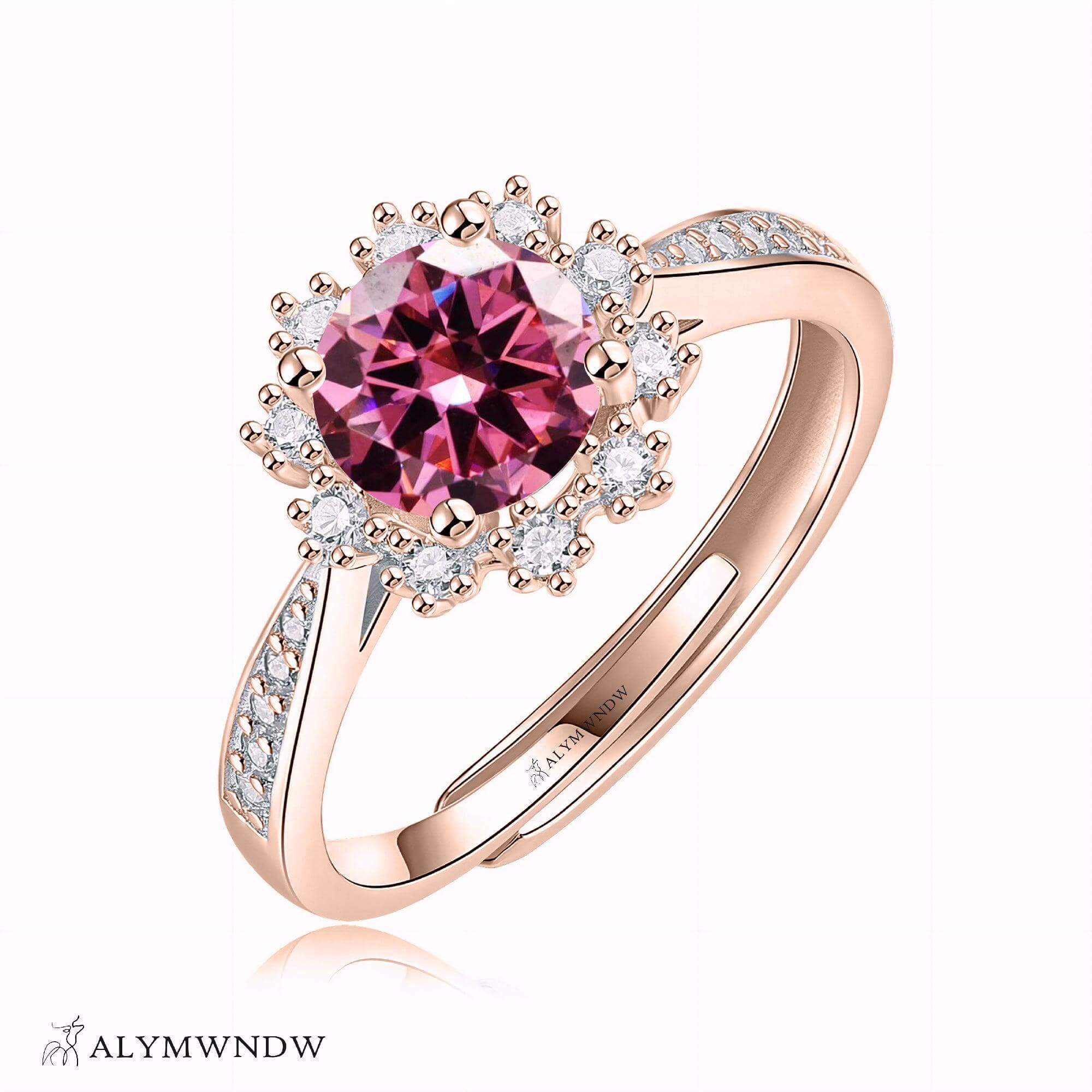 Alymwndw Jewellery Certified Lab Moissanite Ring – Elegant Timeless Collection - Alymwndw