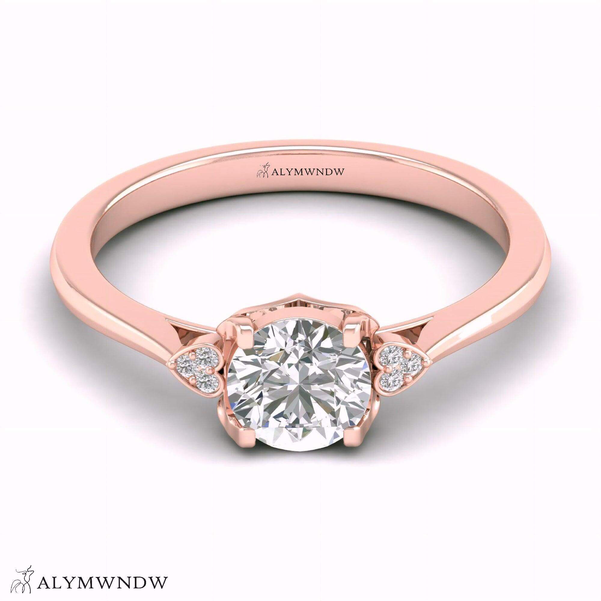 Alymwndw Jewellery Certified Lab Moissanite Ring – Elegant Timeless Collection - Alymwndw