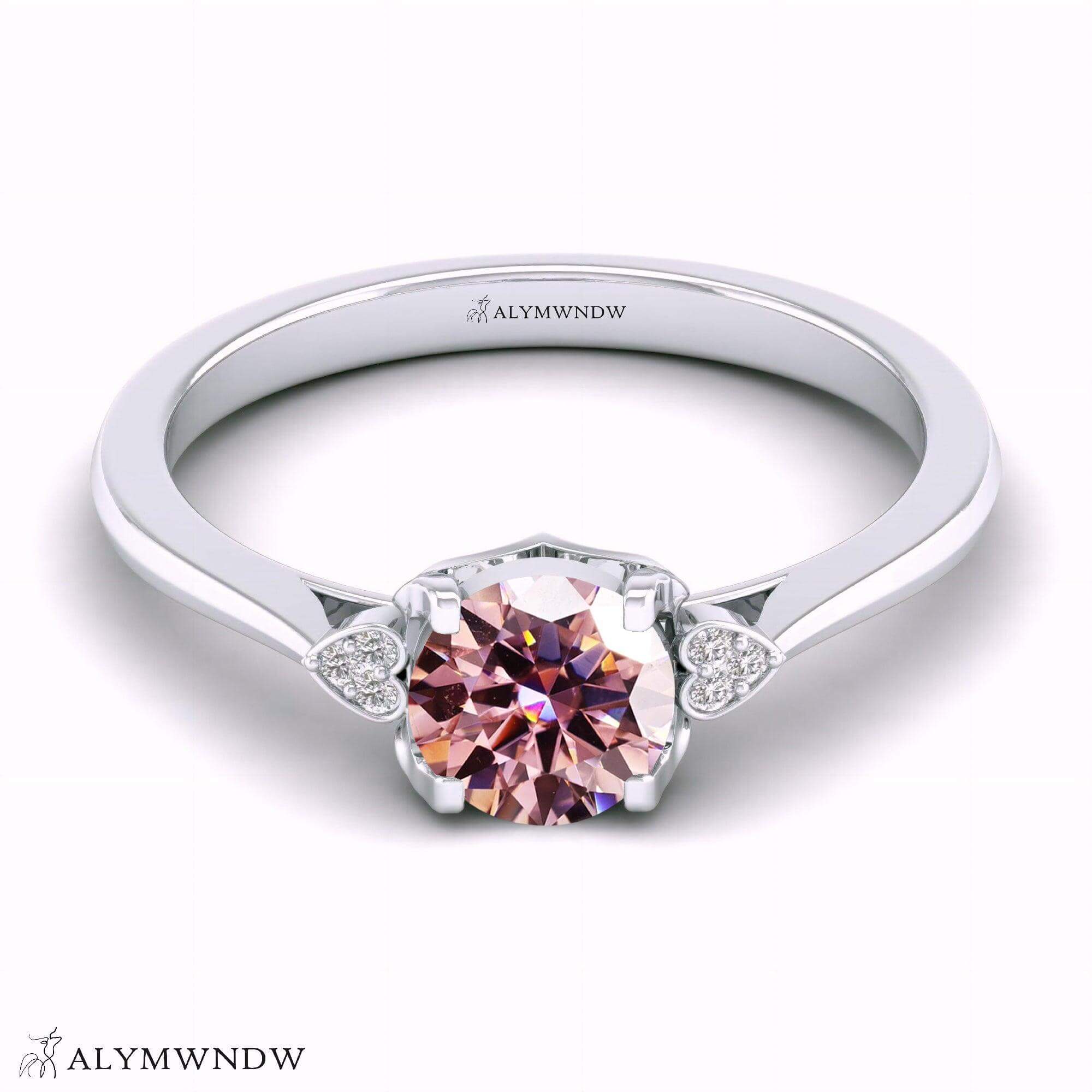 Alymwndw Jewellery Certified Lab Moissanite Ring – Elegant Timeless Collection - Alymwndw