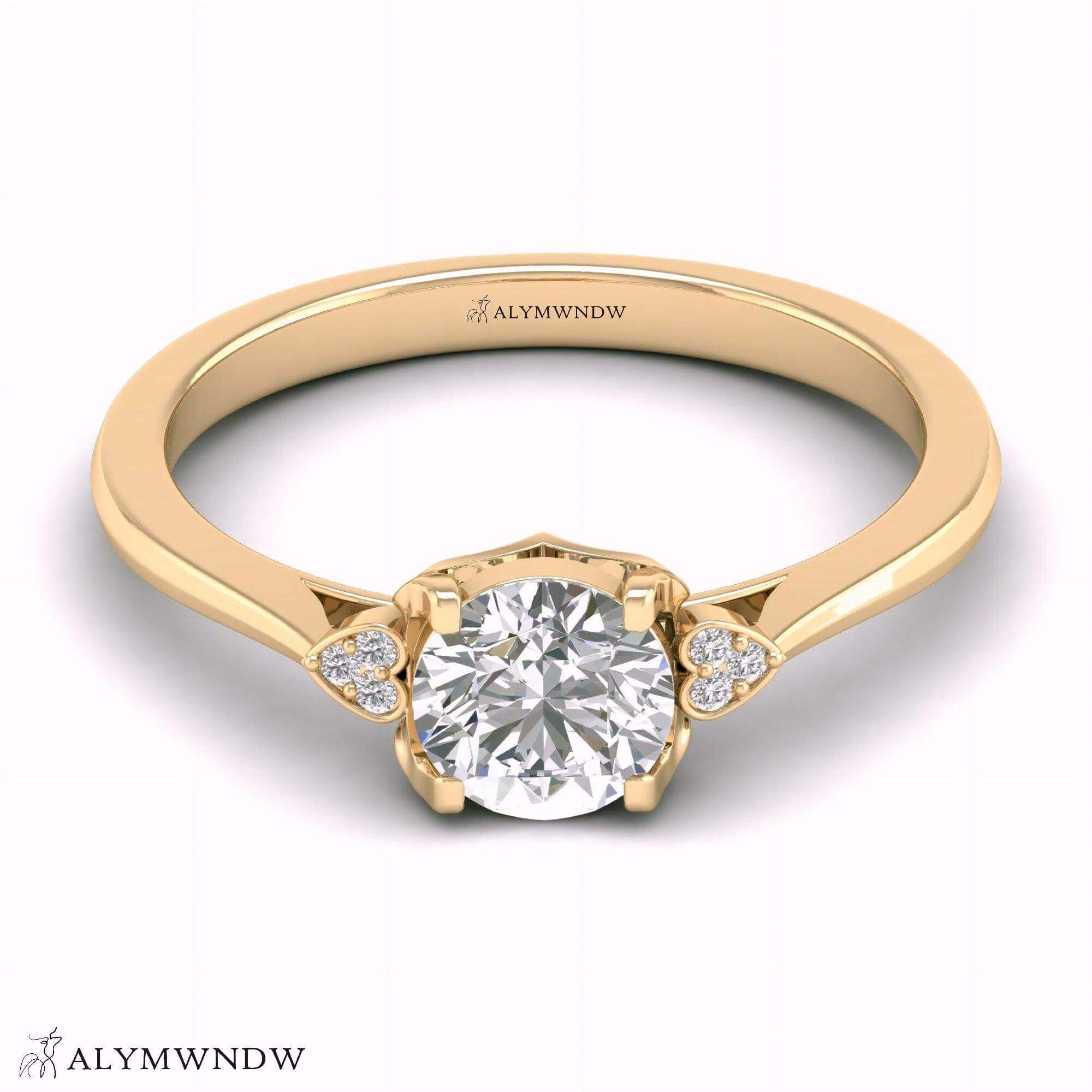 Alymwndw Jewellery Certified Lab Moissanite Ring – Elegant Timeless Collection - Alymwndw