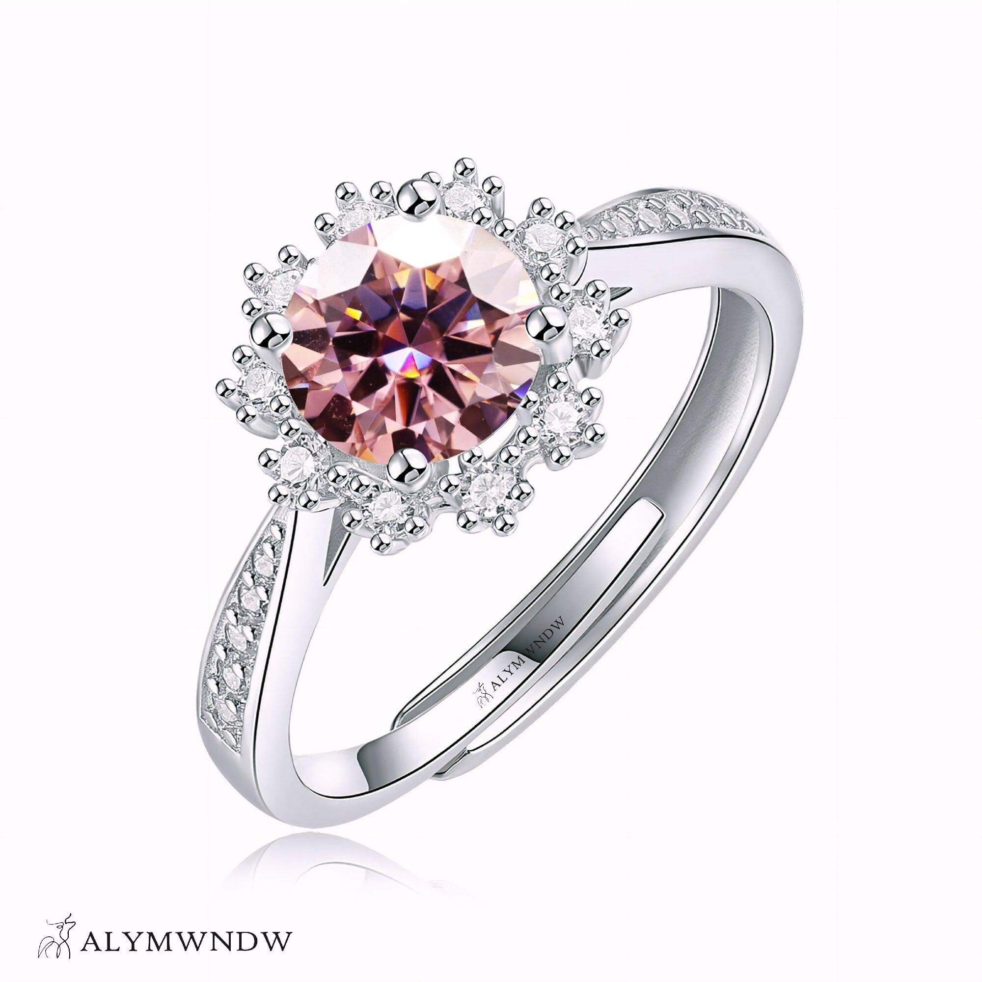 Alymwndw Jewellery Certified Lab Moissanite Ring – Elegant Timeless Collection - Alymwndw