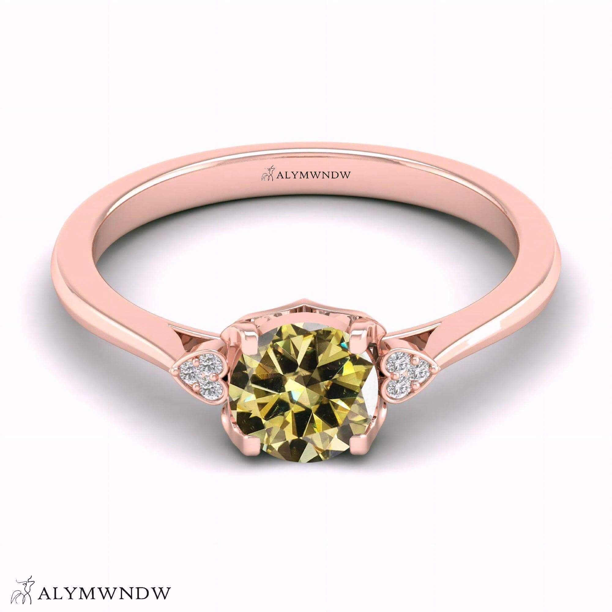 Alymwndw Jewellery Certified Lab Moissanite Ring – Elegant Timeless Collection - Alymwndw