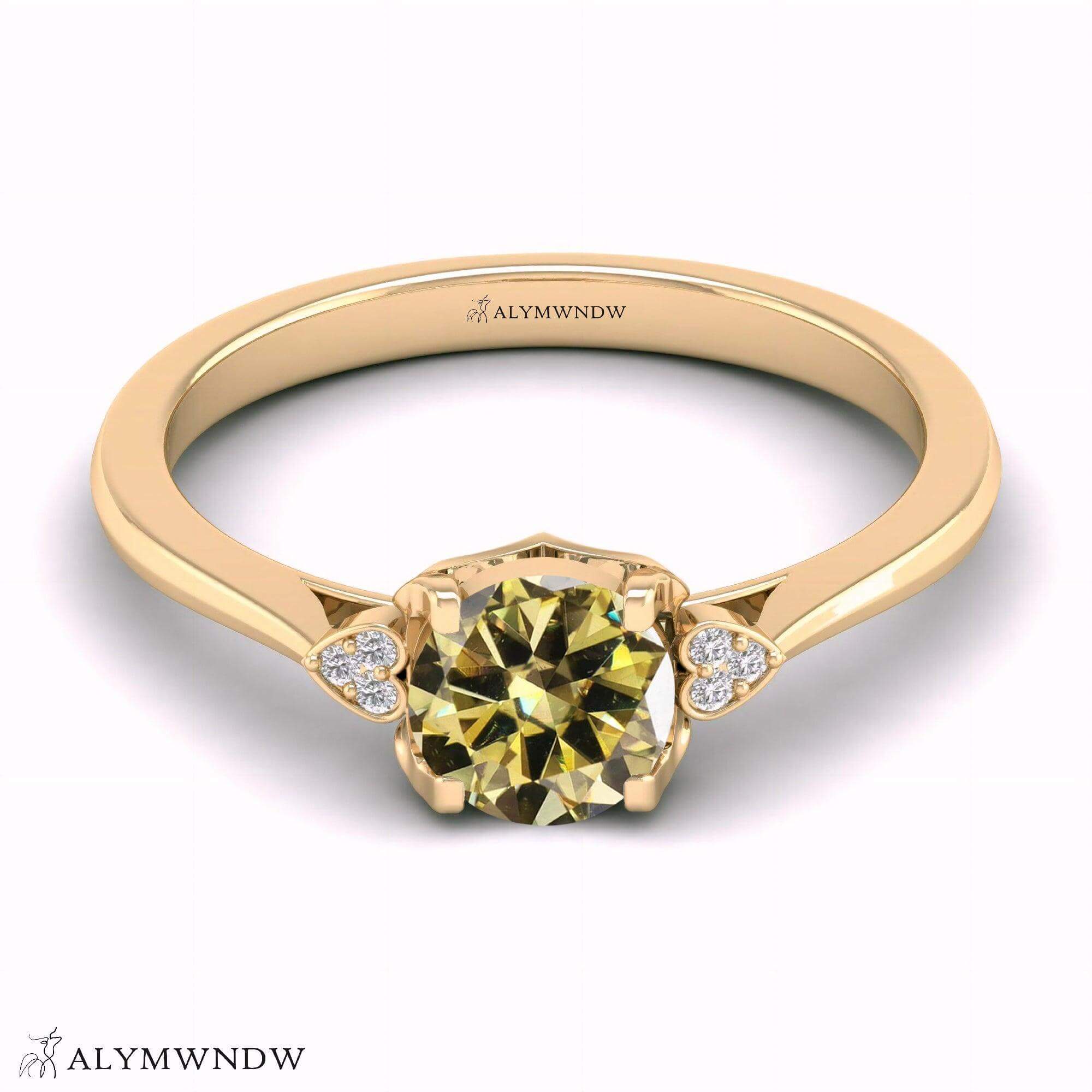 Alymwndw Jewellery Certified Lab Moissanite Ring – Elegant Timeless Collection - Alymwndw