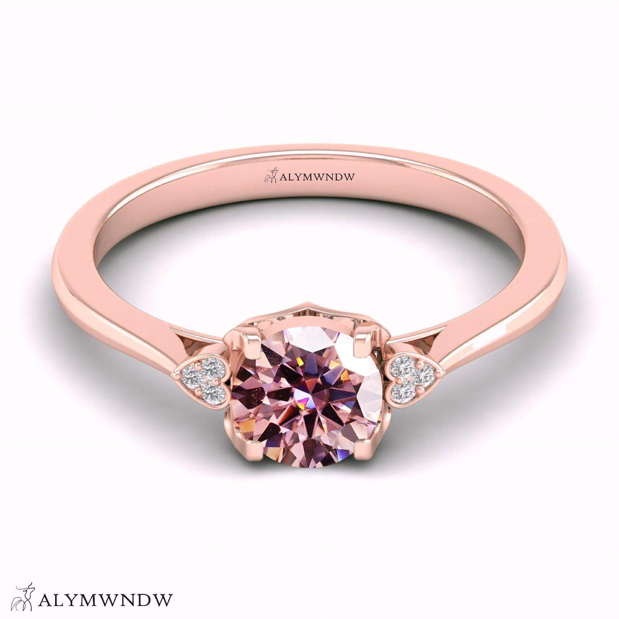 Alymwndw Jewellery Certified Lab Moissanite Ring – Elegant Timeless Collection - Alymwndw