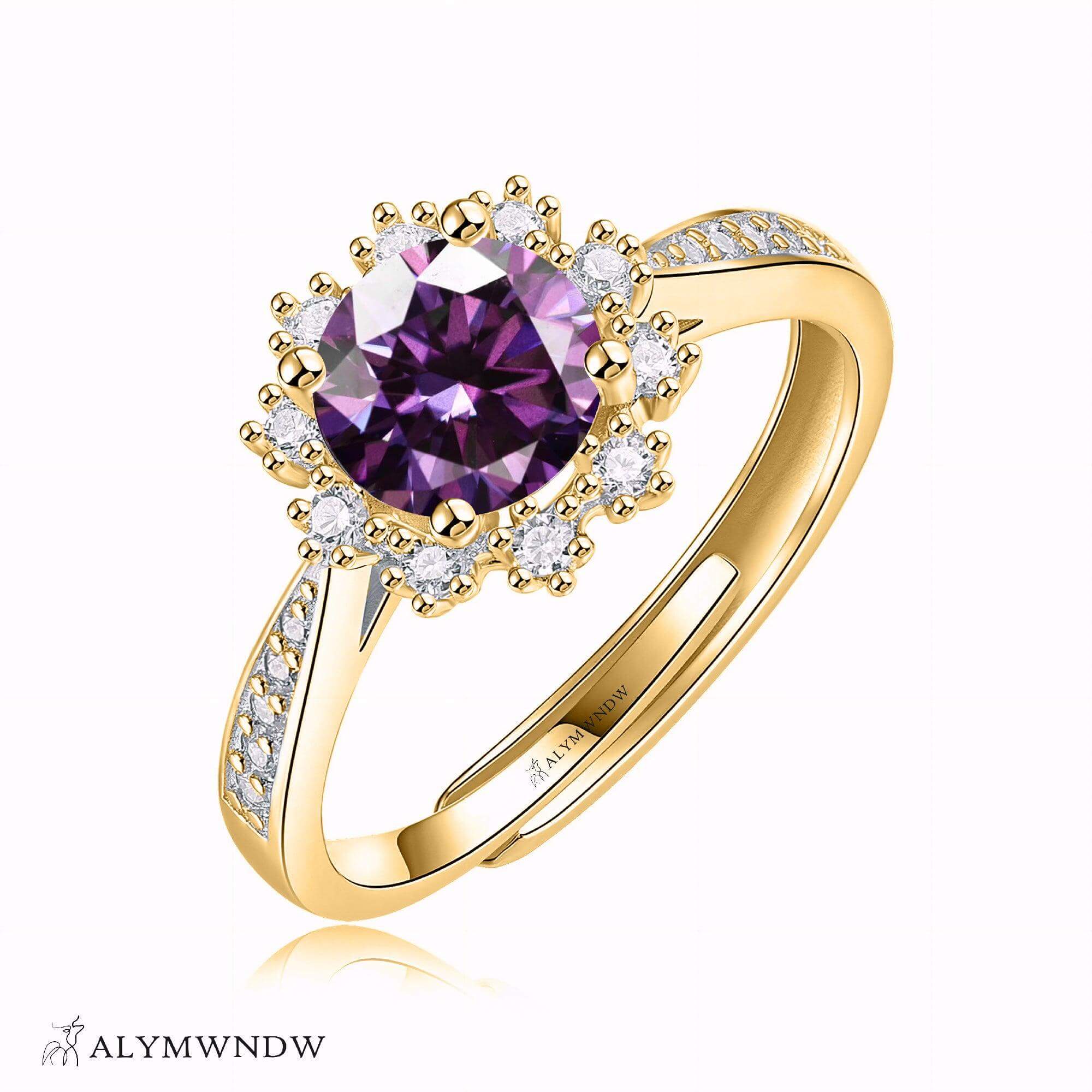Alymwndw Jewellery Certified Lab Moissanite Ring – Elegant Timeless Collection - Alymwndw