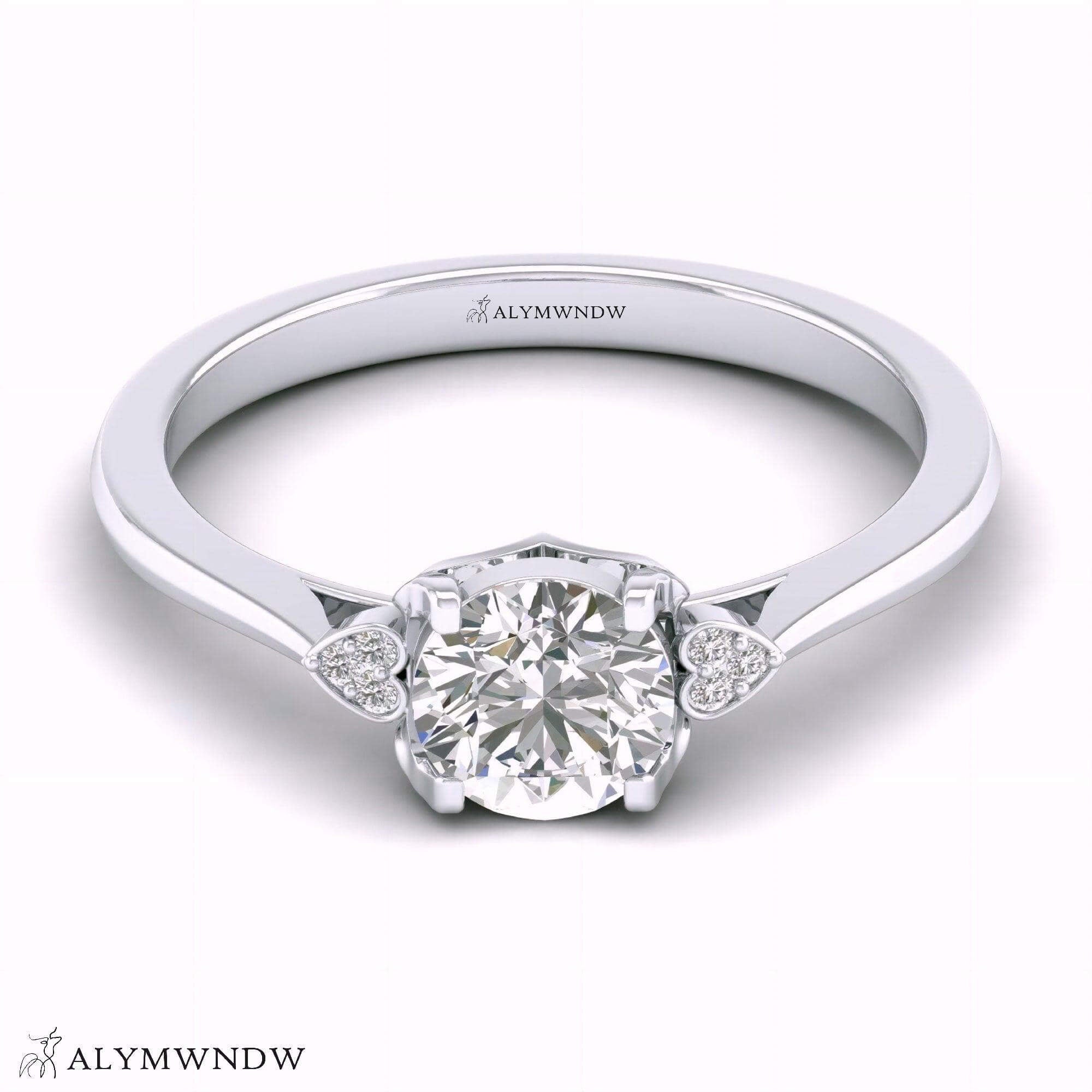 Alymwndw Jewellery Certified Lab Moissanite Ring – Elegant Timeless Collection - Alymwndw