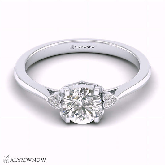 Alymwndw Jewellery Certified Lab Moissanite Ring – Elegant Timeless Collection - Alymwndw