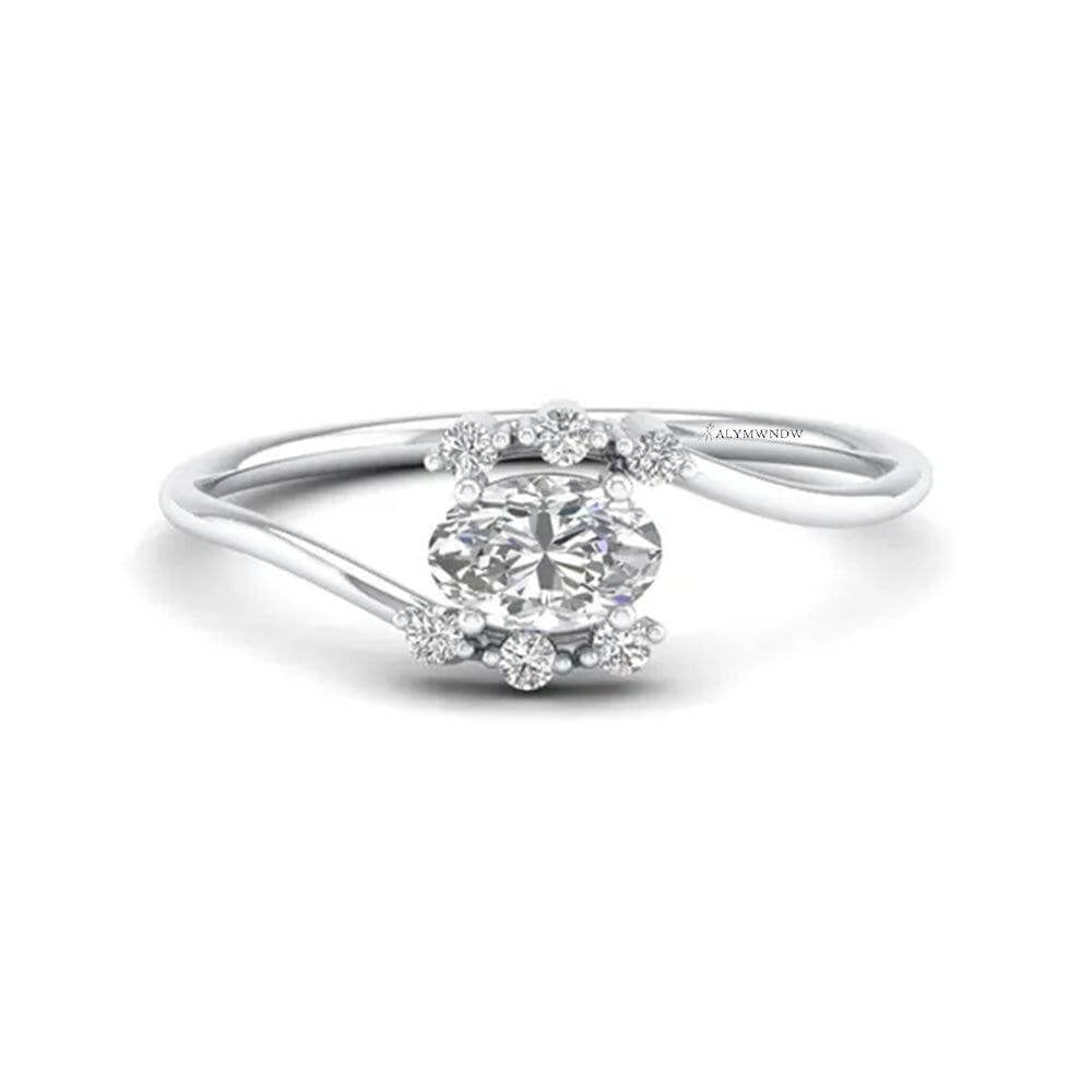 Alymwndw Jewellery Certified Lab Moissanite Ring – Luxury Timeless Collection - Alymwndw