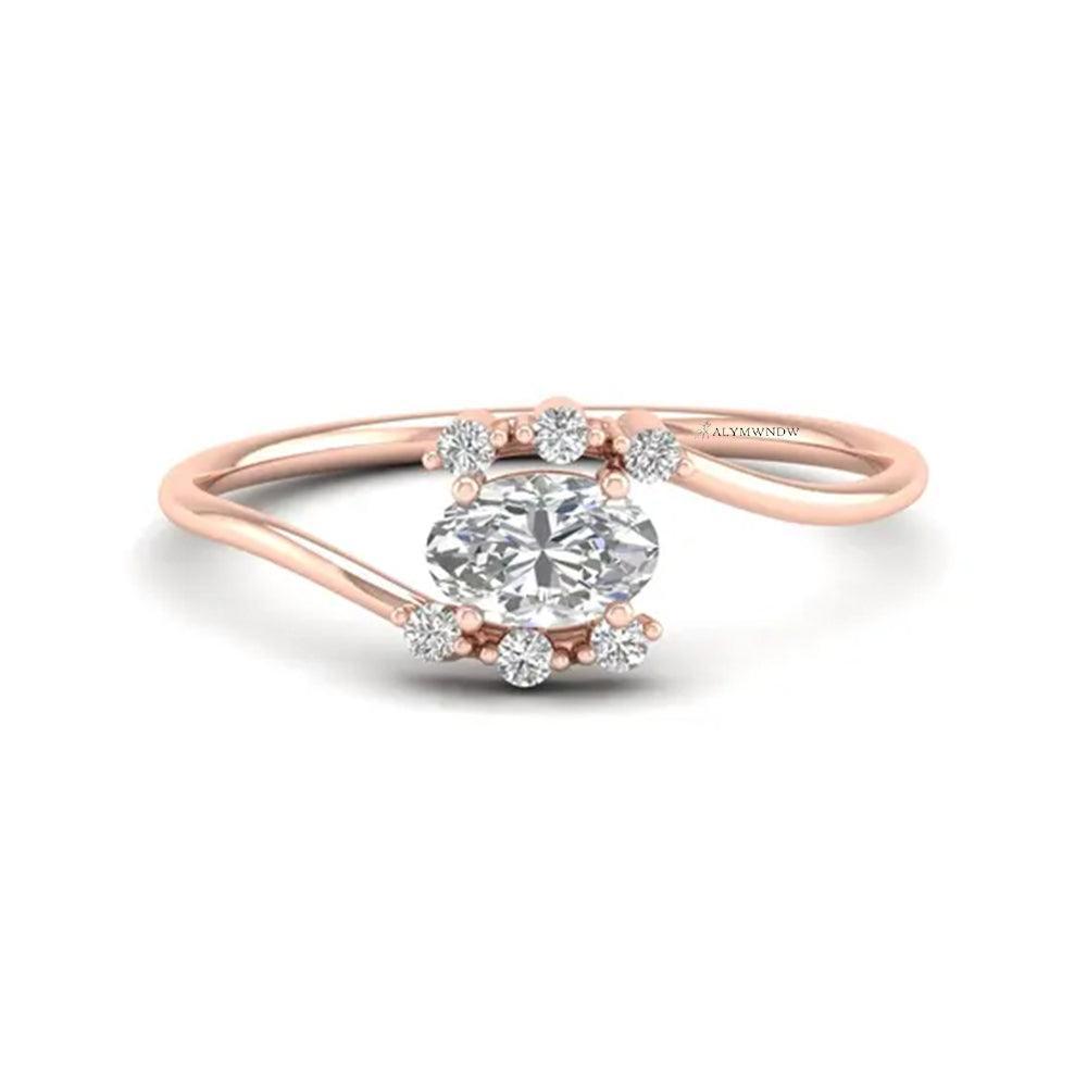 Alymwndw Jewellery Certified Lab Moissanite Ring – Luxury Timeless Collection - Alymwndw