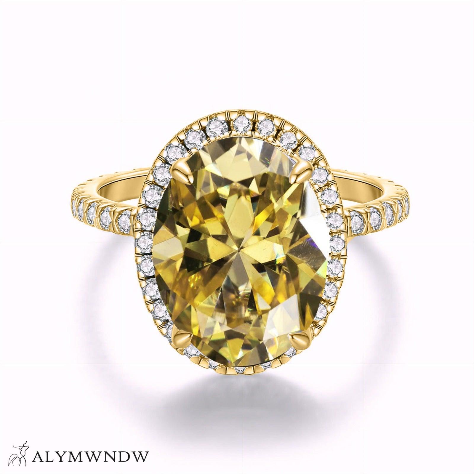 Alymwndw Jewellery Certified Lab Moissanite Ring – Luxury Timeless Elegance - Alymwndw