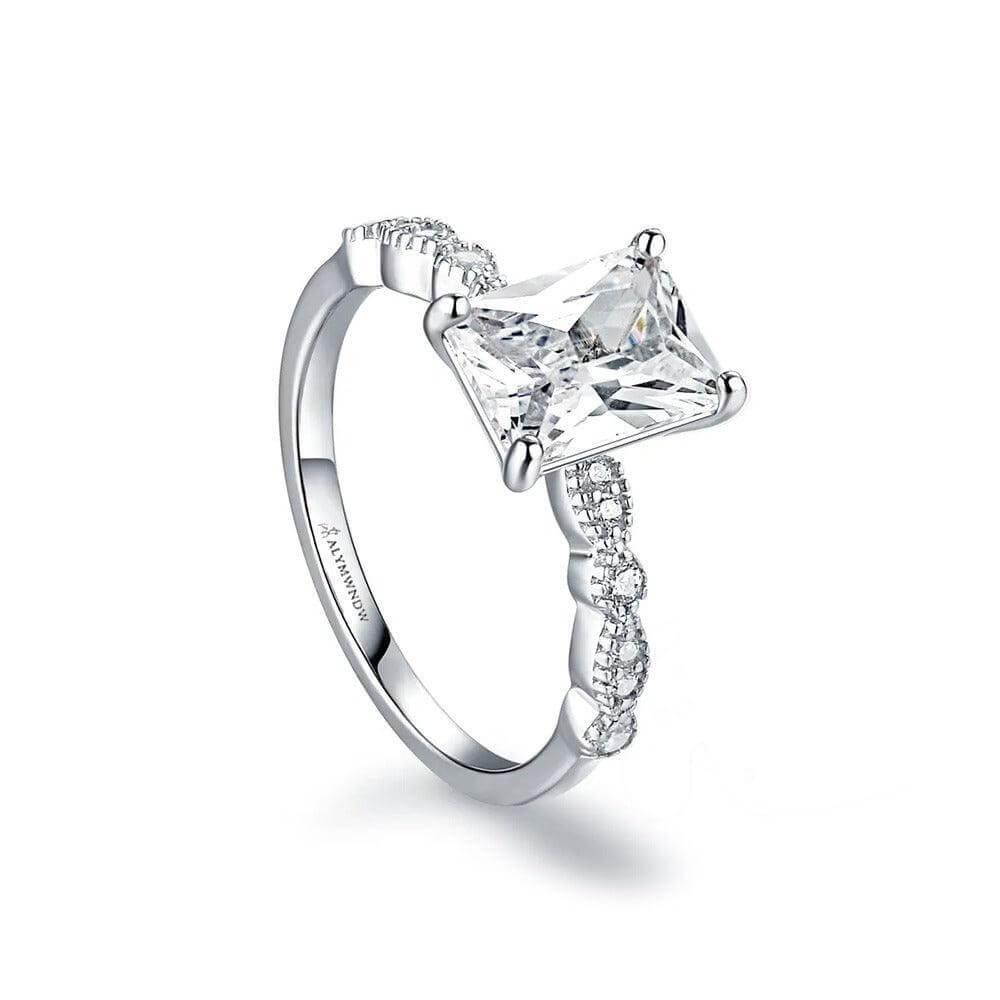 Alymwndw Jewellery Certified Lab Moissanite Ring – Modern Elegance Collection - Alymwndw