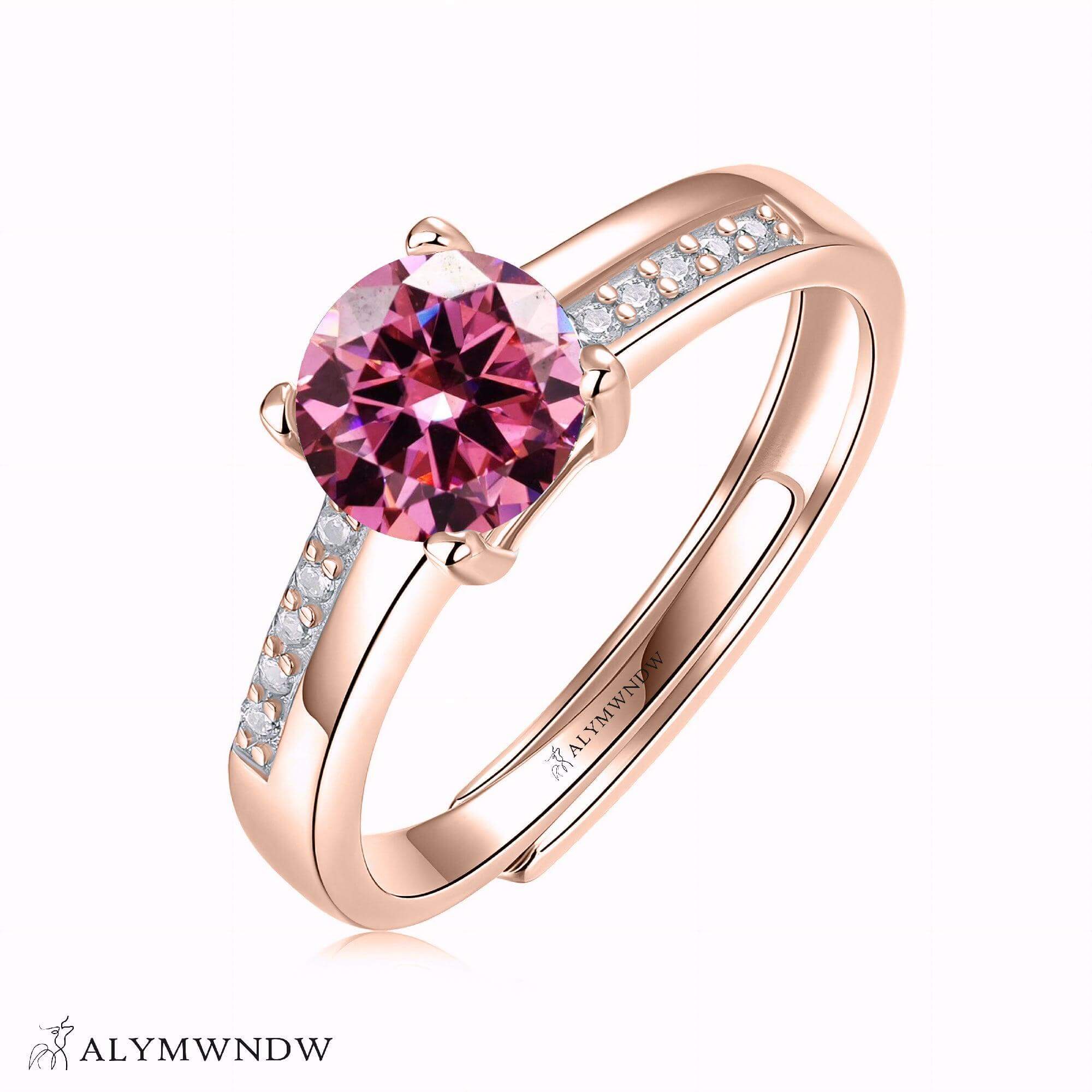 Alymwndw Jewellery Certified Lab Moissanite Ring – Modern Elegance Design - Alymwndw
