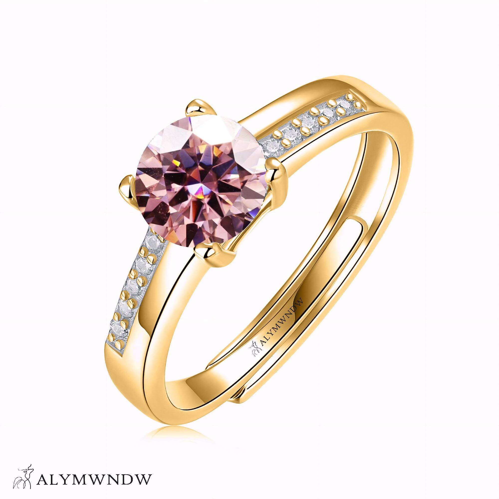 Alymwndw Jewellery Certified Lab Moissanite Ring – Modern Elegance Design - Alymwndw
