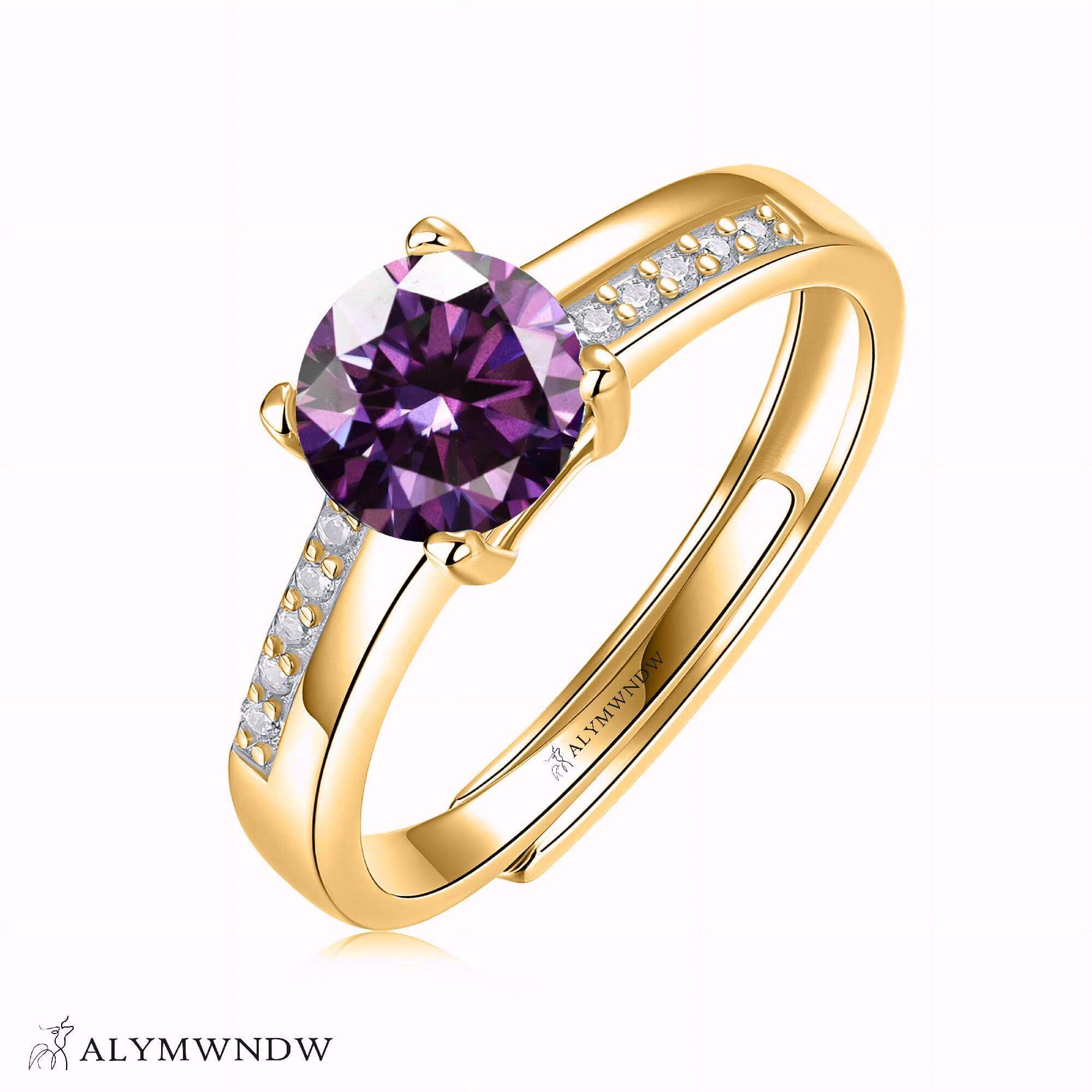 Alymwndw Jewellery Certified Lab Moissanite Ring – Modern Elegance Design - Alymwndw