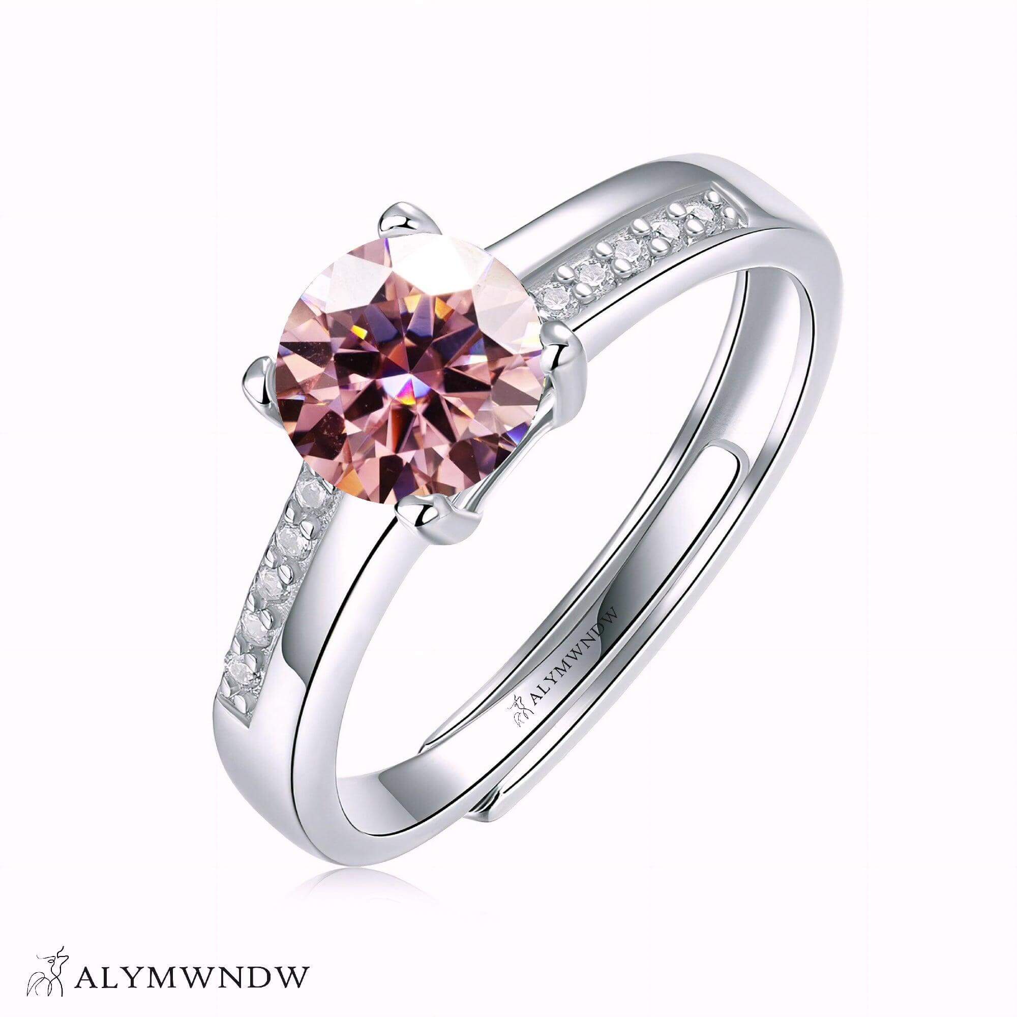 Alymwndw Jewellery Certified Lab Moissanite Ring – Modern Elegance Design - Alymwndw