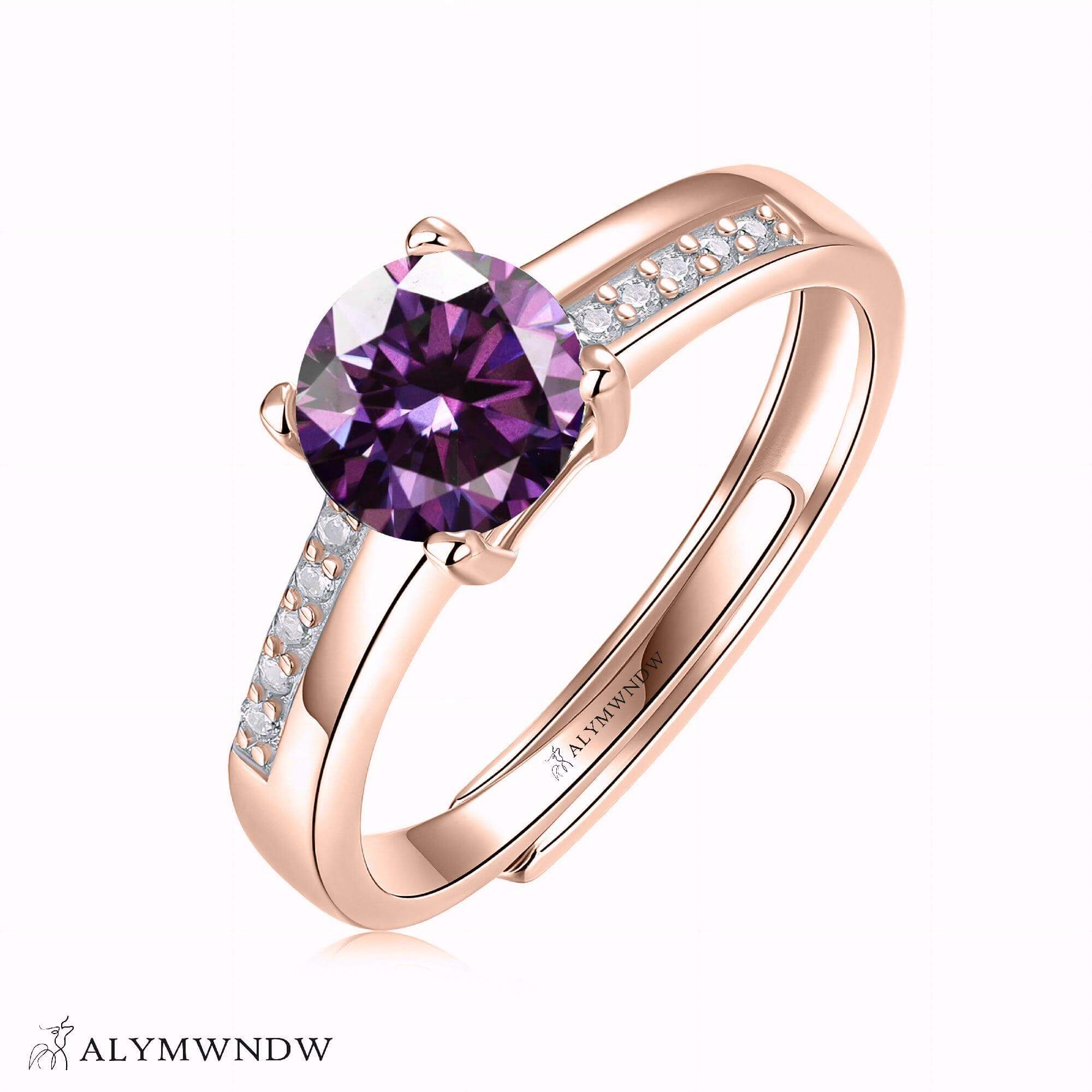 Alymwndw Jewellery Certified Lab Moissanite Ring – Modern Elegance Design - Alymwndw
