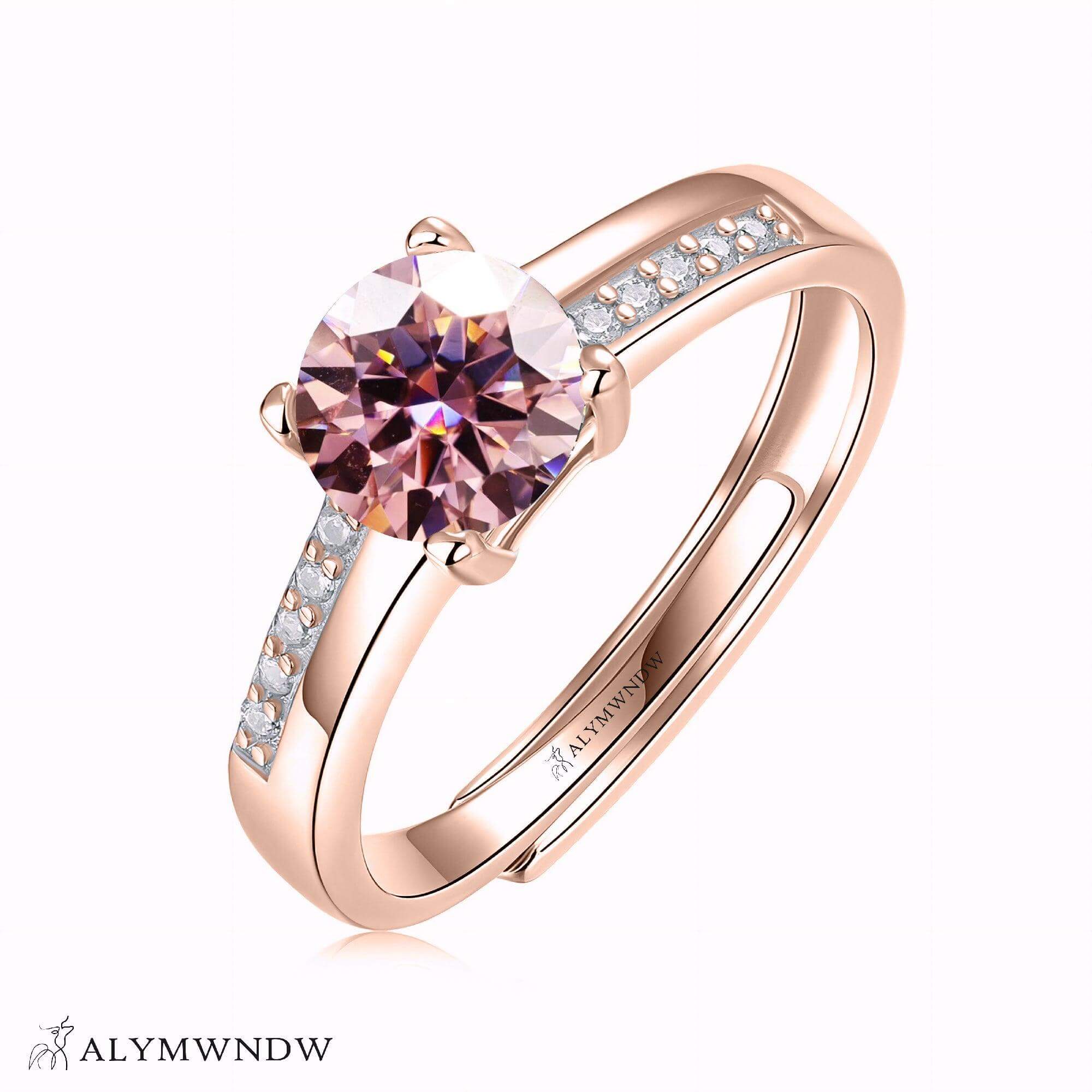 Alymwndw Jewellery Certified Lab Moissanite Ring – Modern Elegance Design - Alymwndw