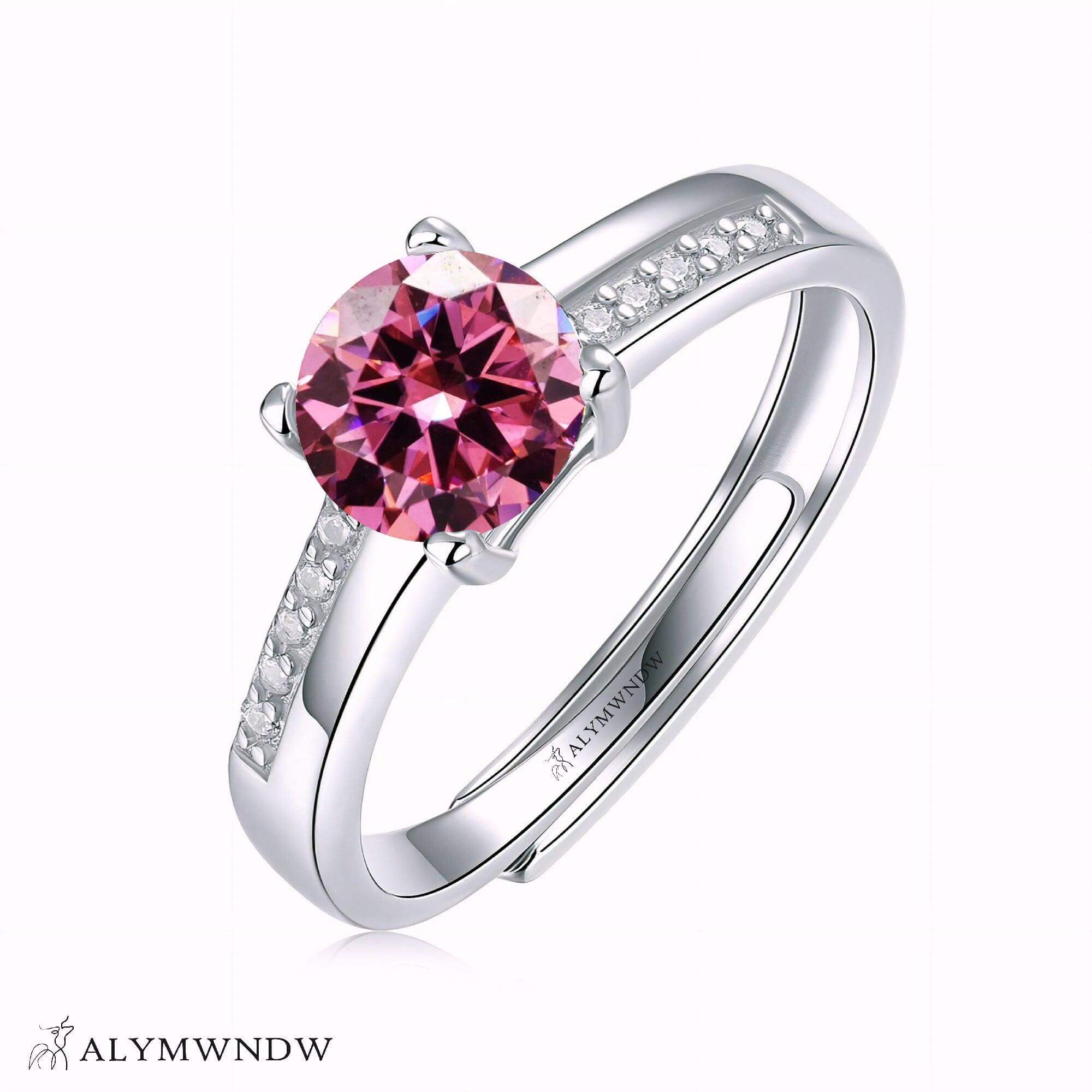 Alymwndw Jewellery Certified Lab Moissanite Ring – Modern Elegance Design - Alymwndw