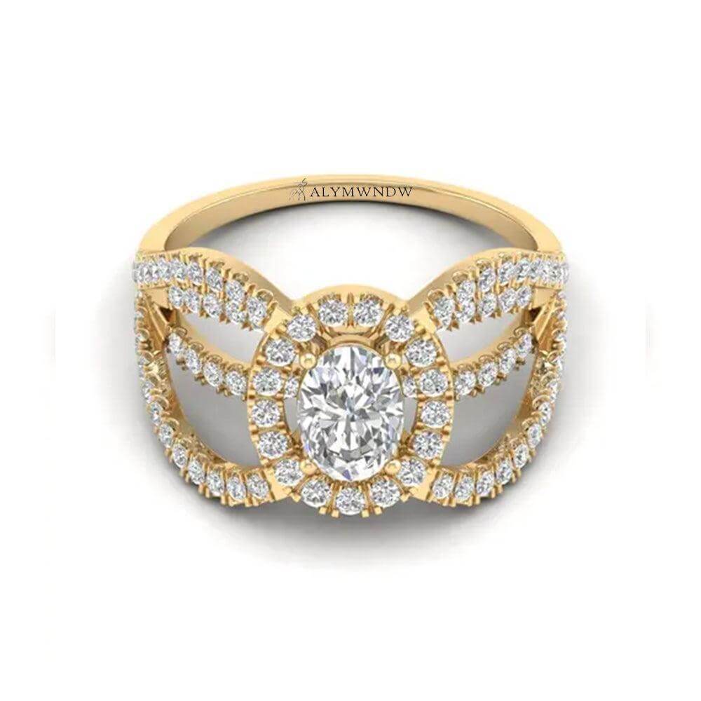 Alymwndw Jewellery Certified Lab Moissanite Ring – Modern Timeless Elegance - Alymwndw