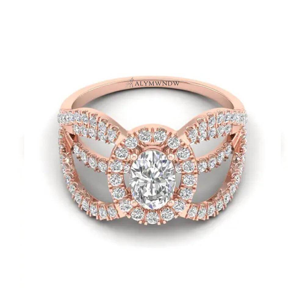 Alymwndw Jewellery Certified Lab Moissanite Ring – Modern Timeless Elegance - Alymwndw