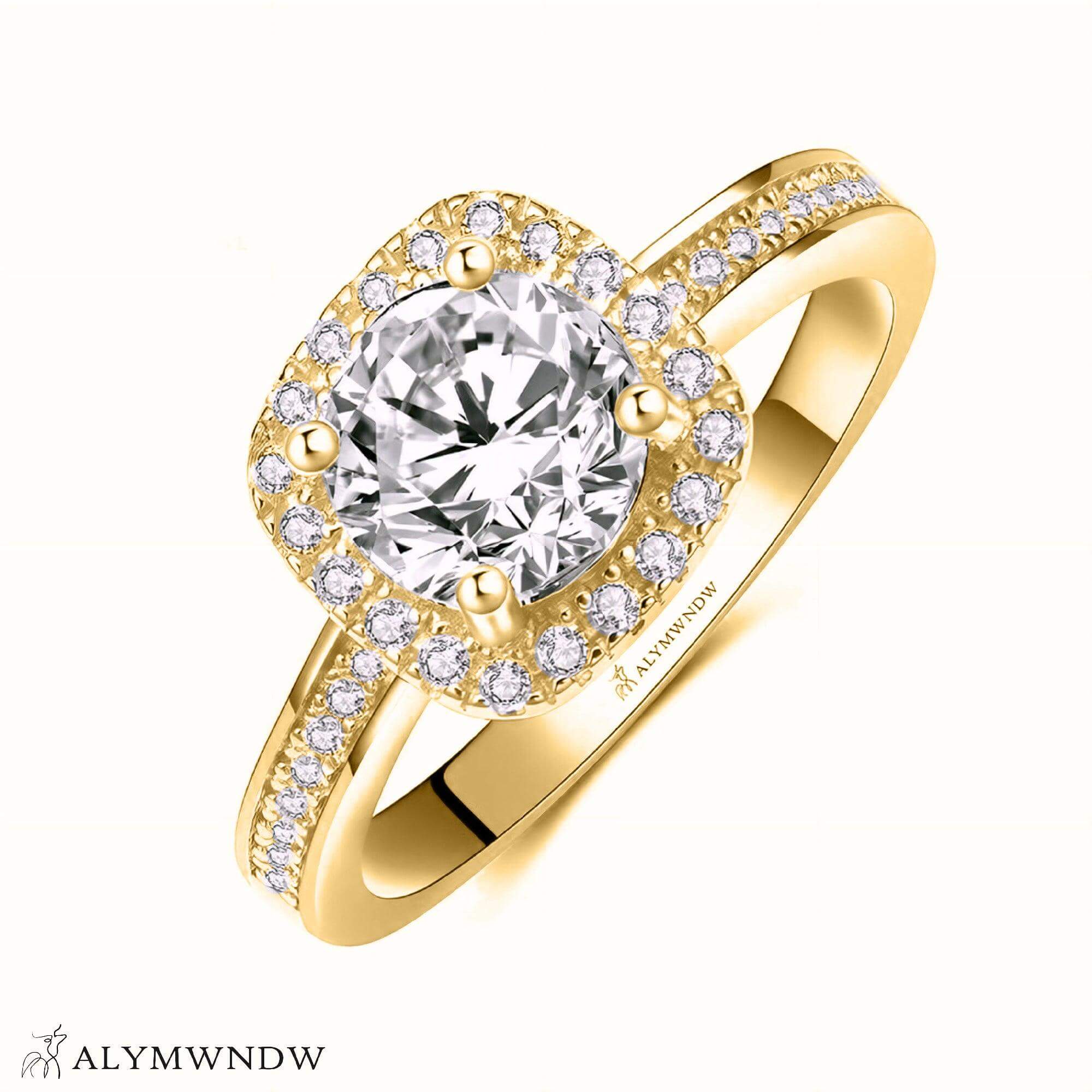 Alymwndw Jewellery Certified Lab Moissanite Ring – Modern Timeless Elegance - Alymwndw