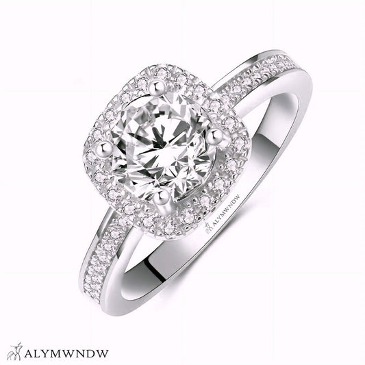 Alymwndw Jewellery Certified Lab Moissanite Ring – Modern Timeless Elegance - Alymwndw