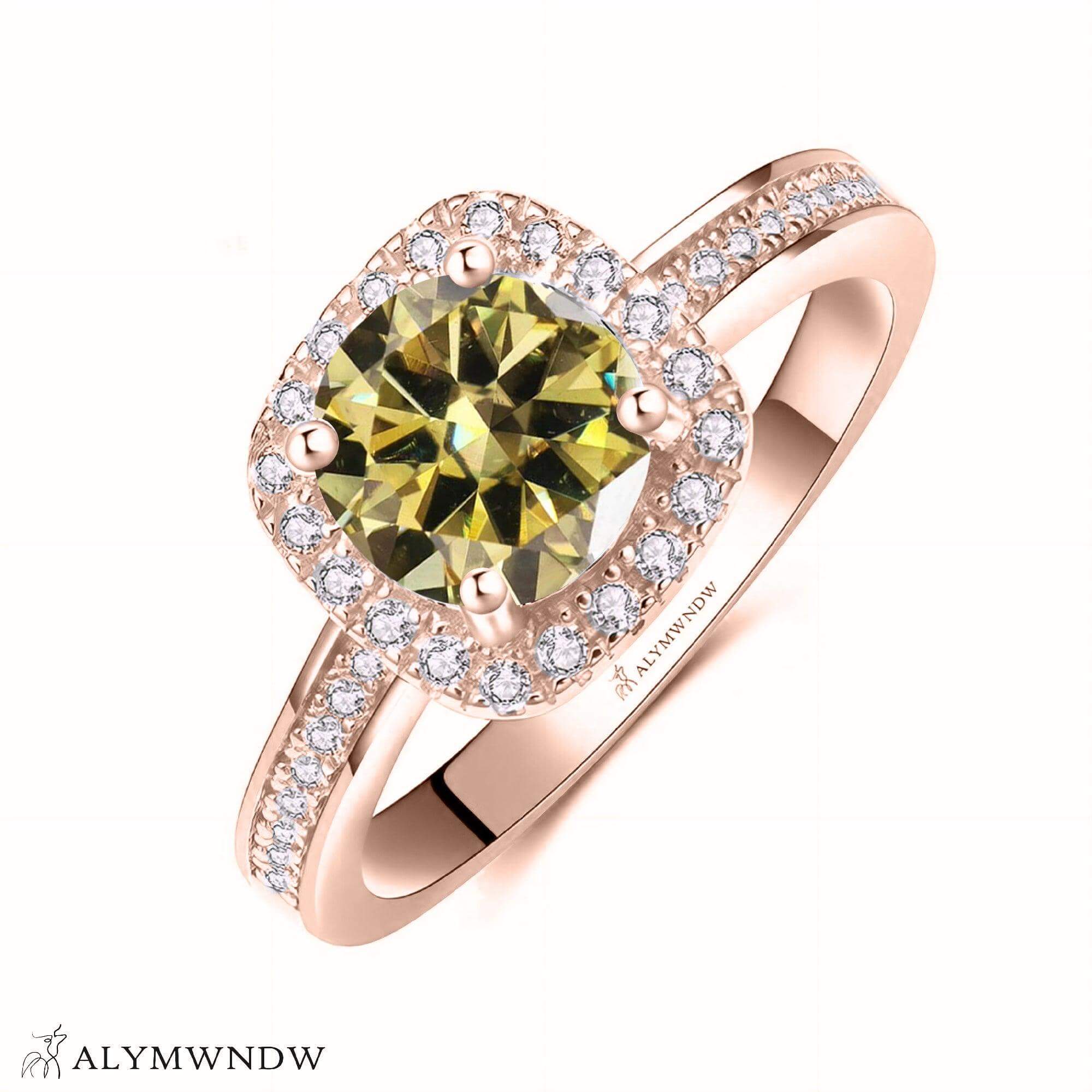 Alymwndw Jewellery Certified Lab Moissanite Ring – Modern Timeless Elegance - Alymwndw