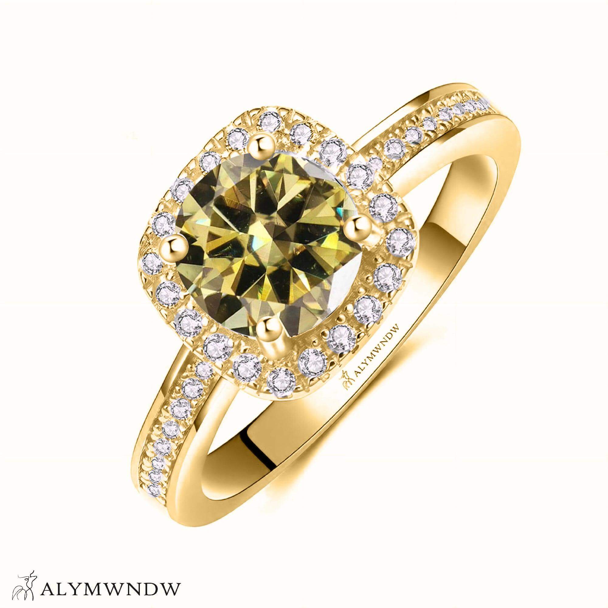 Alymwndw Jewellery Certified Lab Moissanite Ring – Modern Timeless Elegance - Alymwndw