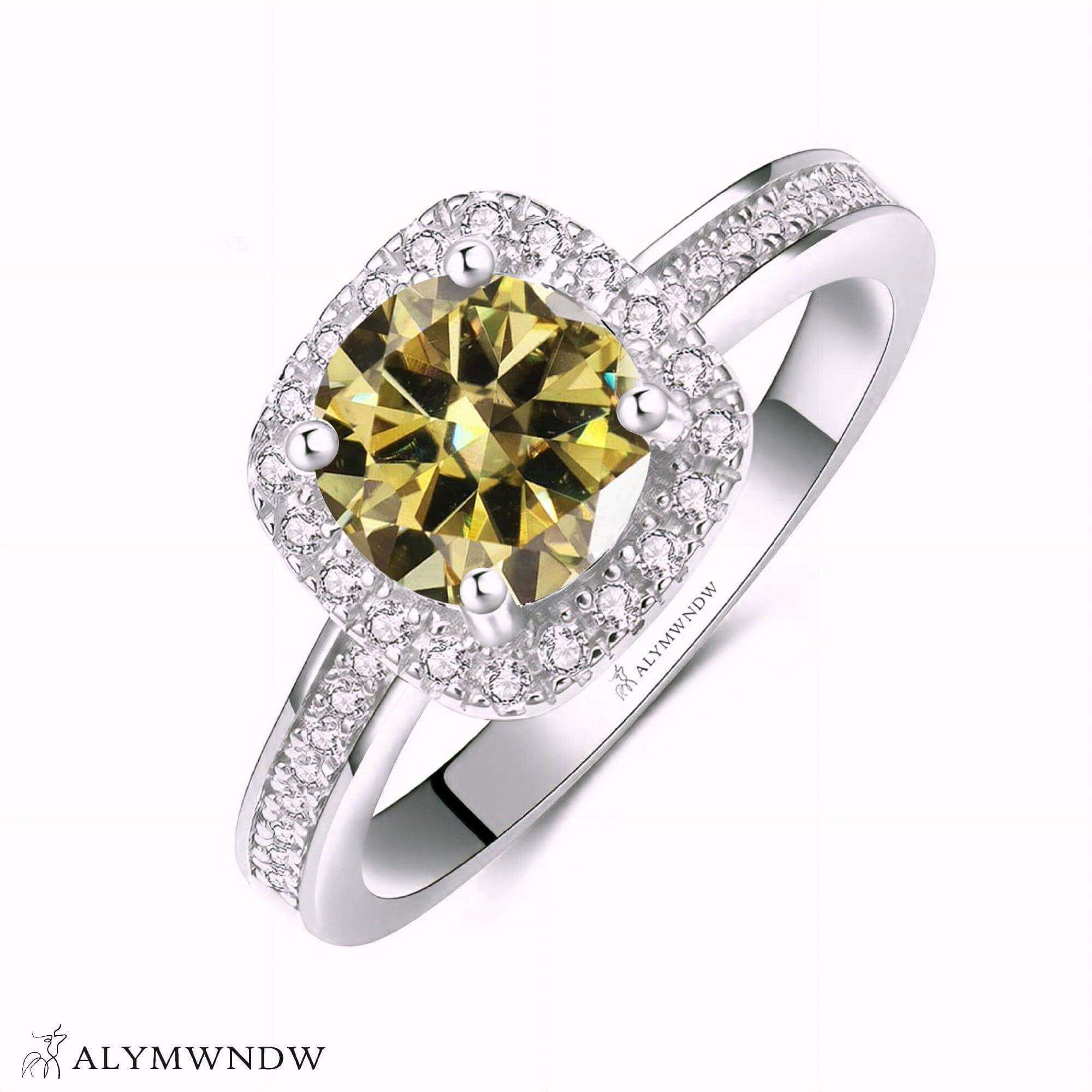 Alymwndw Jewellery Certified Lab Moissanite Ring – Modern Timeless Elegance - Alymwndw