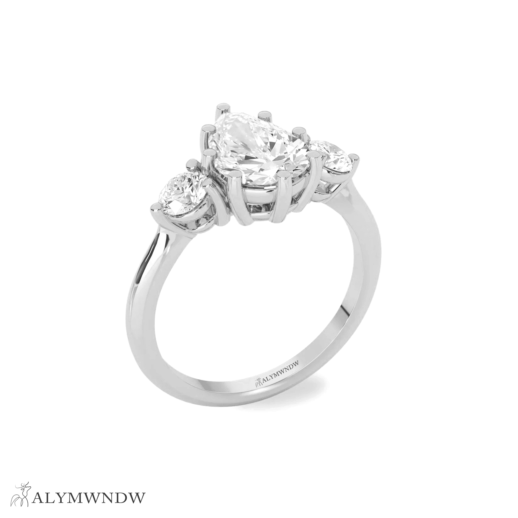 Alymwndw Jewellery Certified Lab Moissanite Ring – Premium Timeless Elegance - Alymwndw