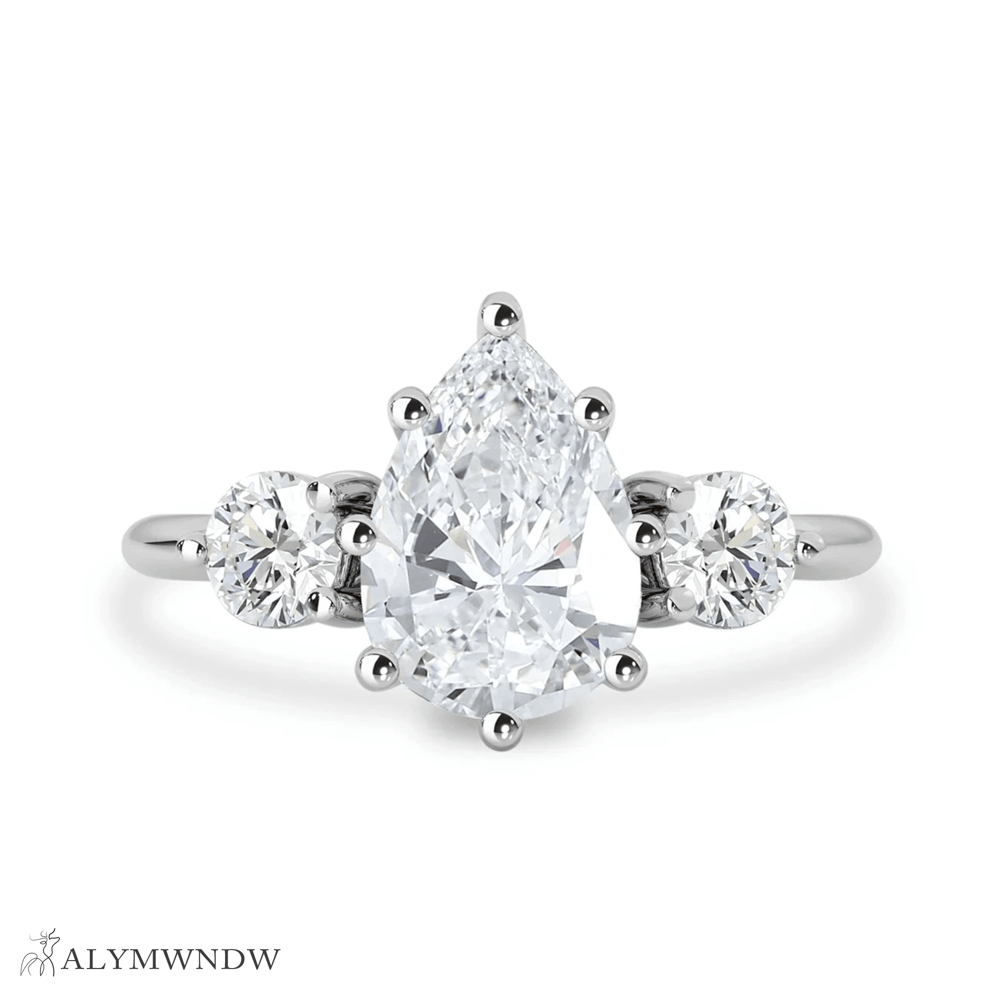 Alymwndw Jewellery Certified Lab Moissanite Ring – Premium Timeless Elegance - Alymwndw